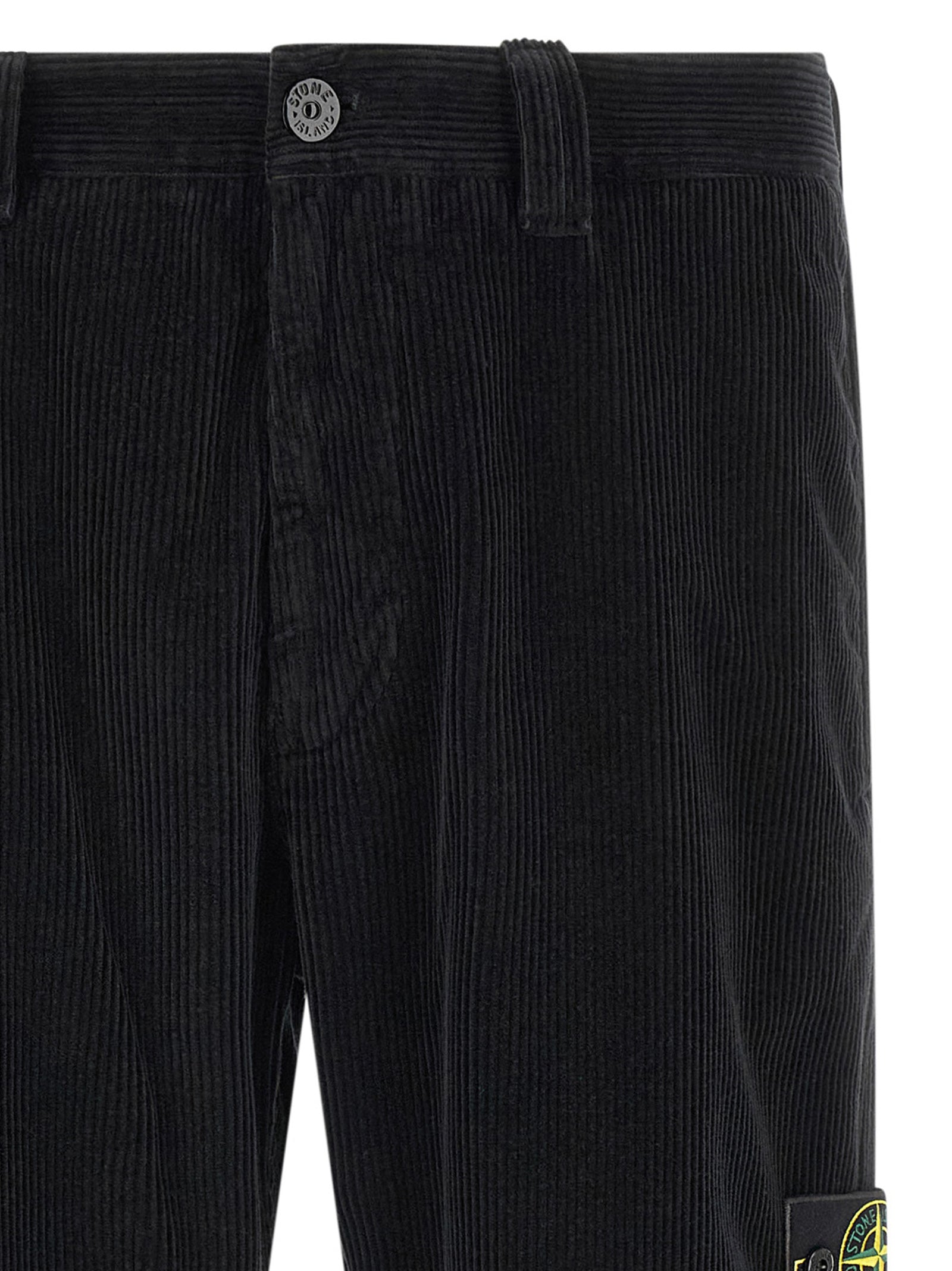 Black Cotton Casual Pants