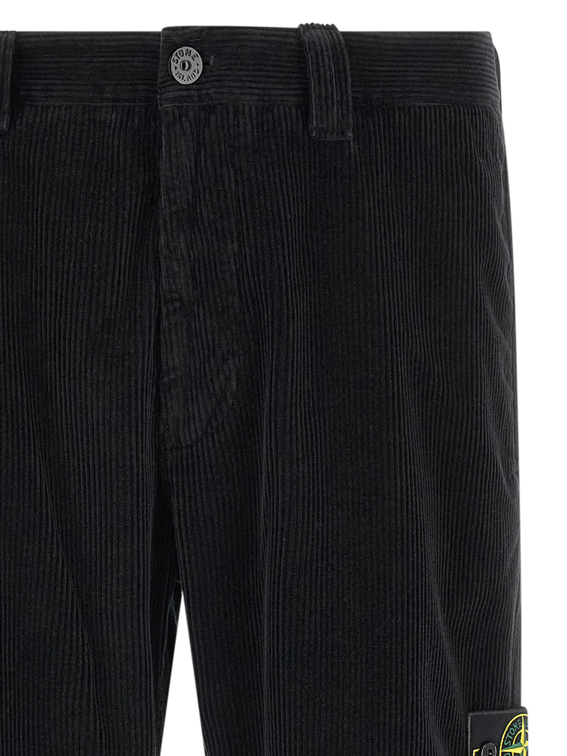 Black Cotton Casual Pants