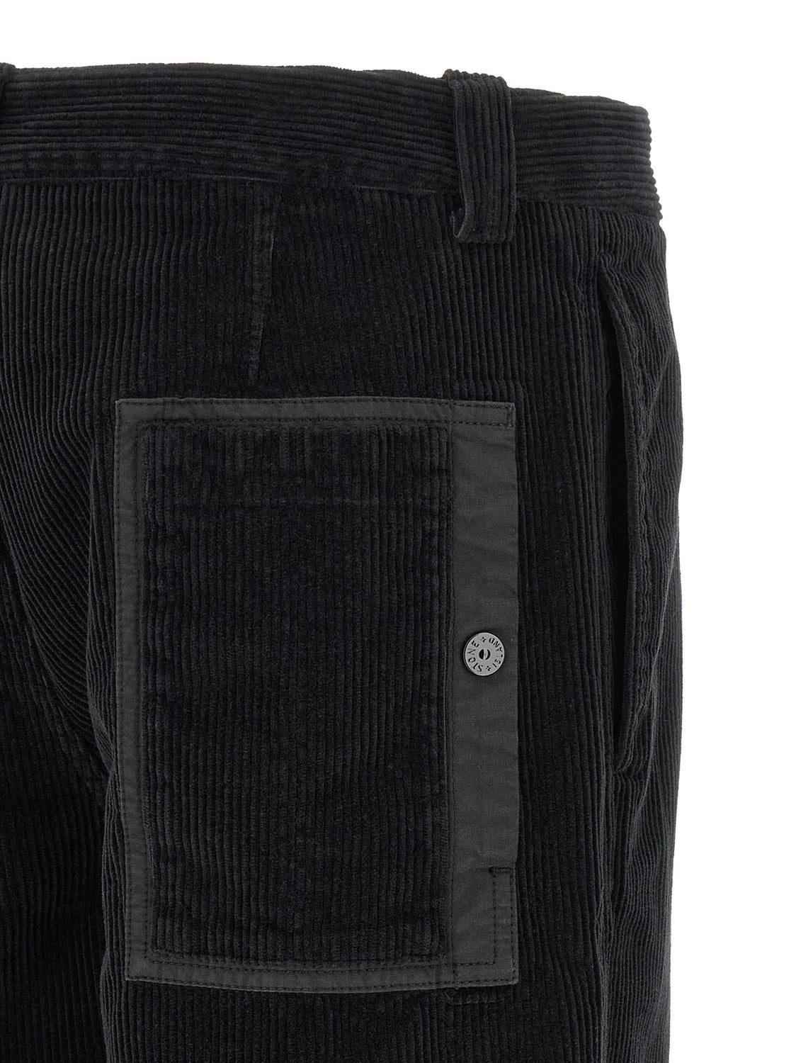 Black Cotton Casual Pants
