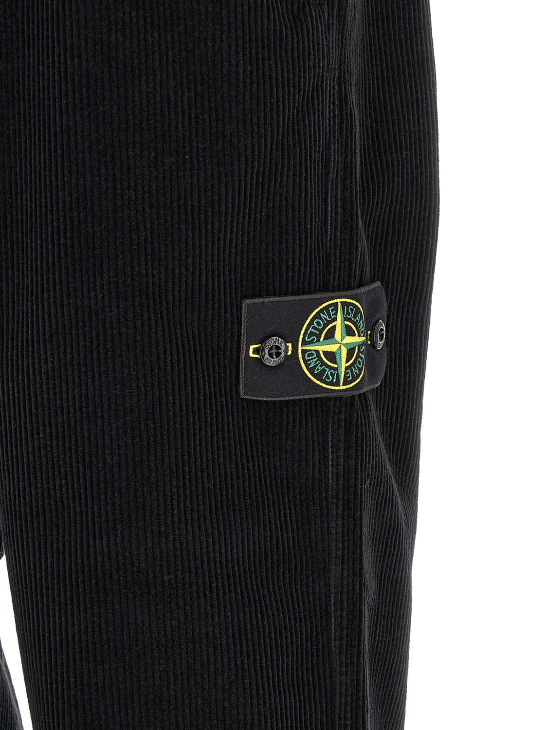 Black Cotton Casual Pants