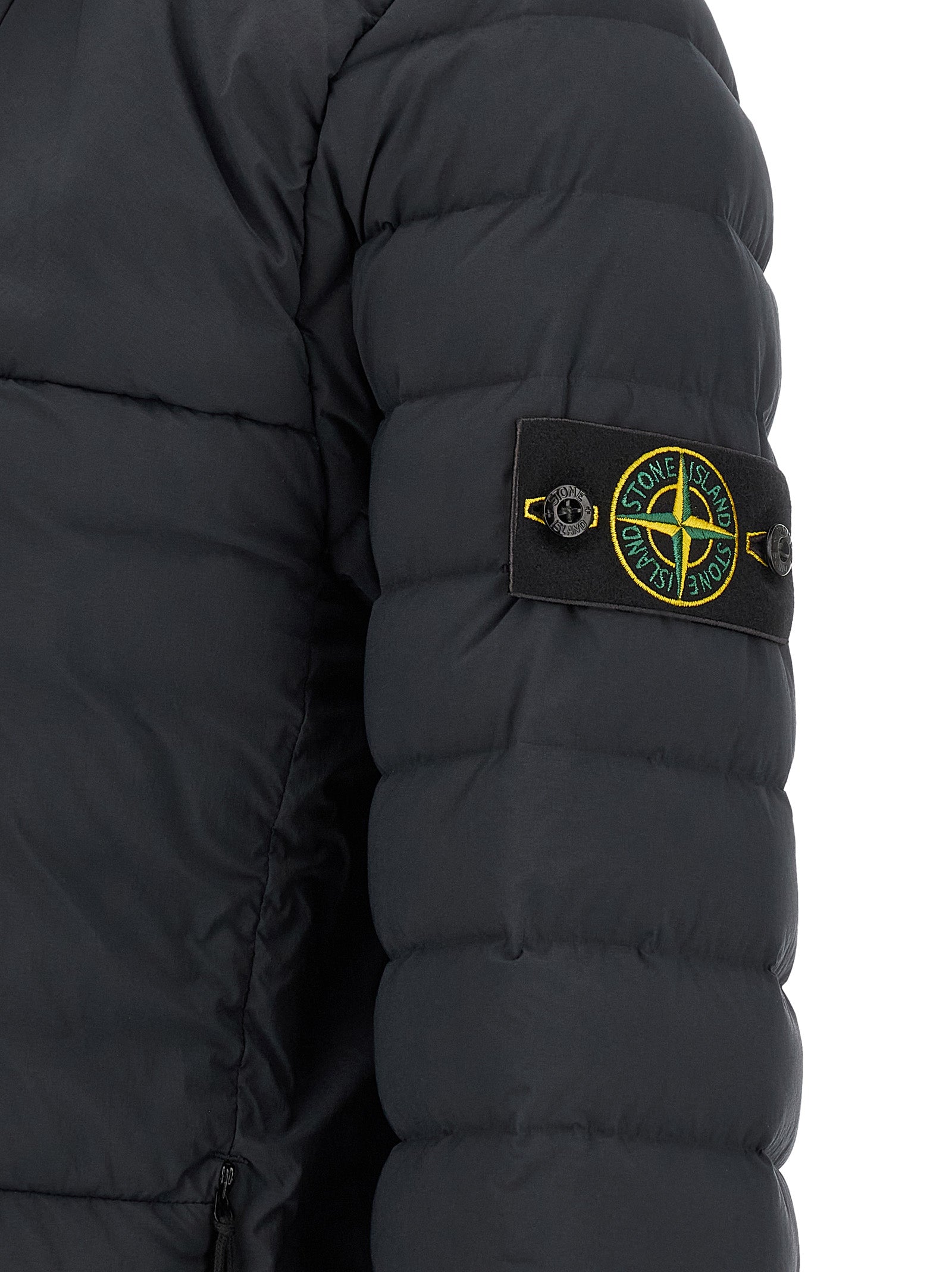 Blue Polyamide Full-Length Jacket