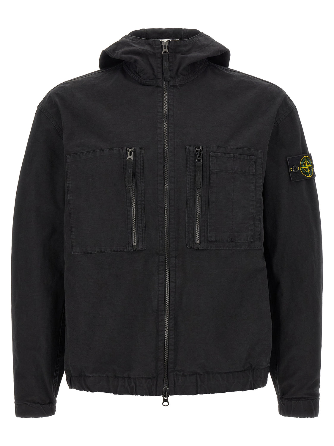 Black Cotton Shell Jacket