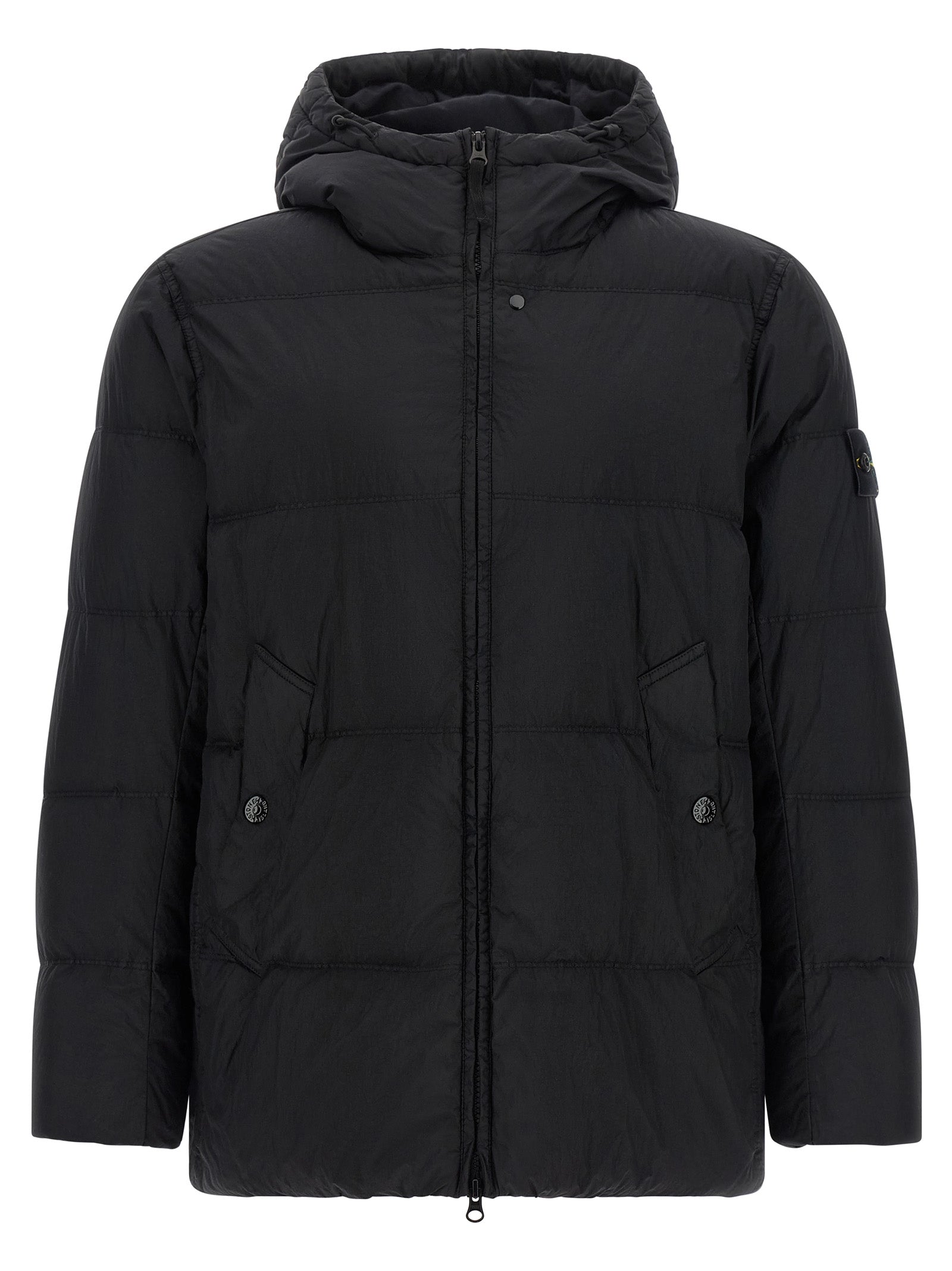 Black Polyamide Full-Length Jacket