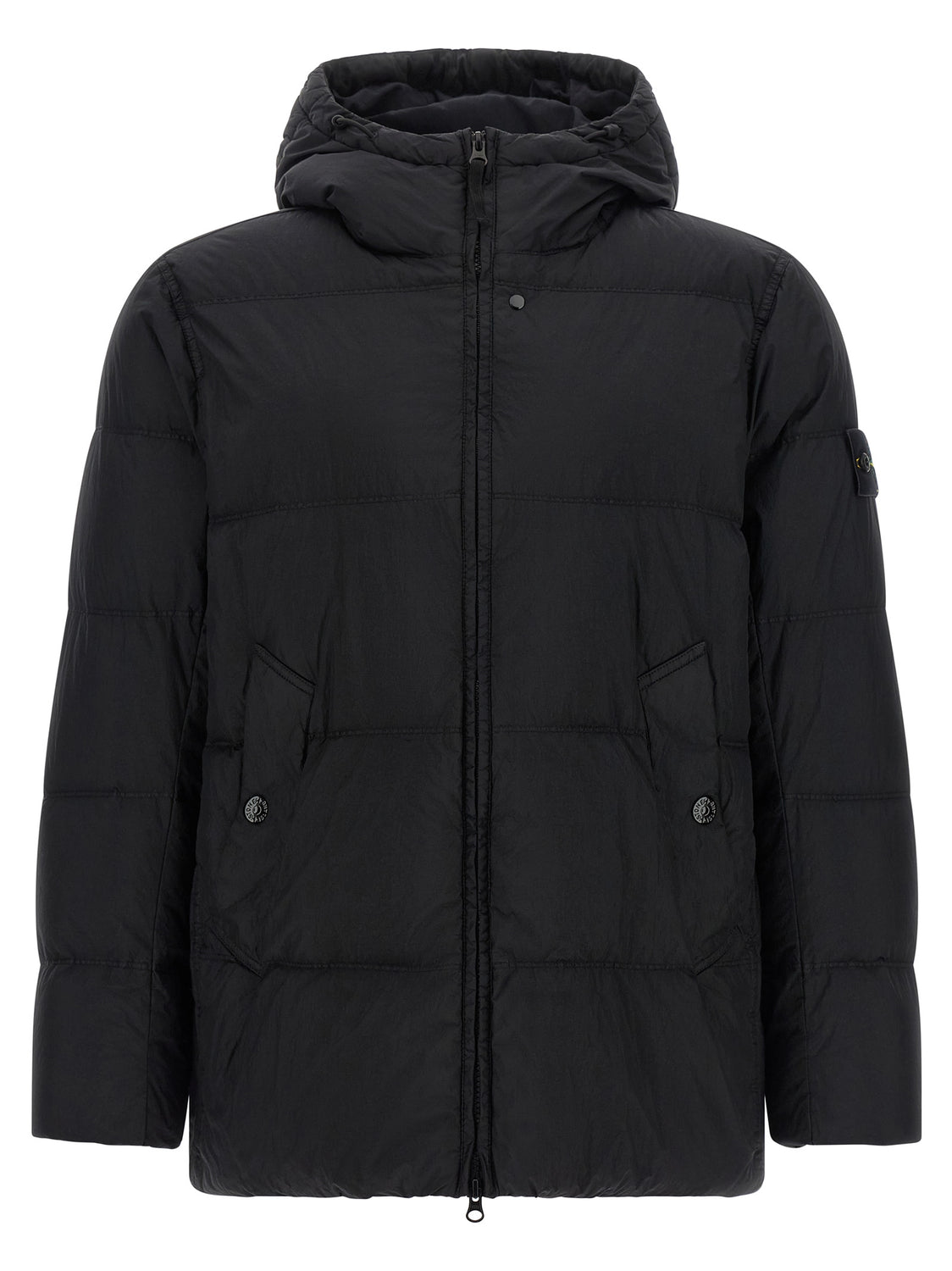 Black Polyamide Full-Length Jacket