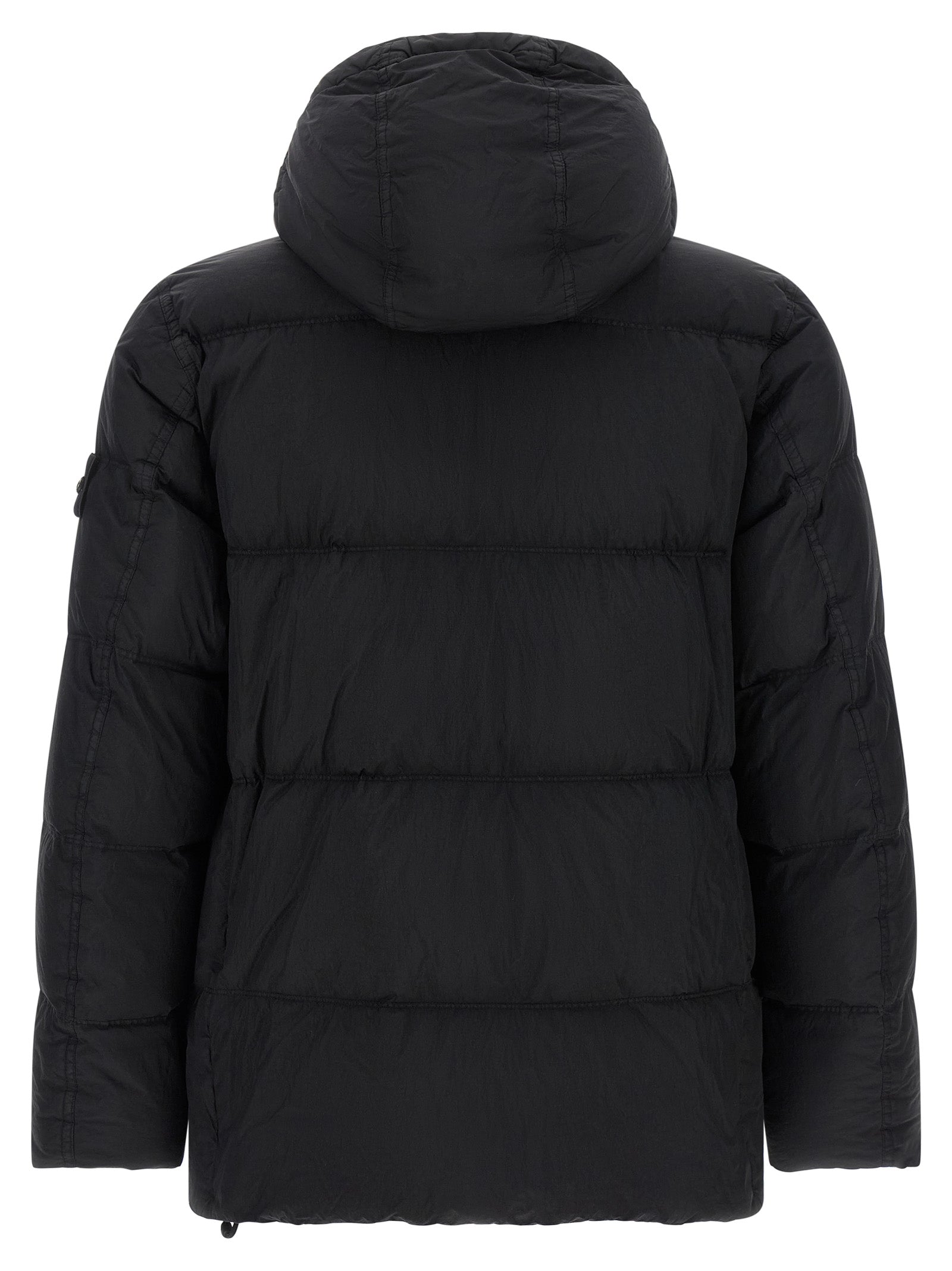 Black Polyamide Full-Length Jacket