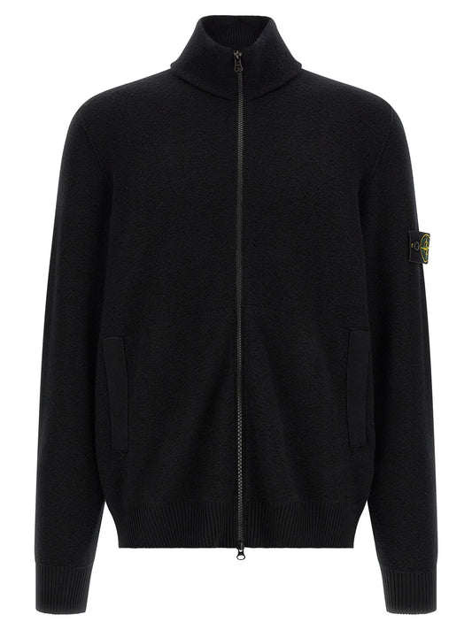 Black Virgin Wool Cardigan