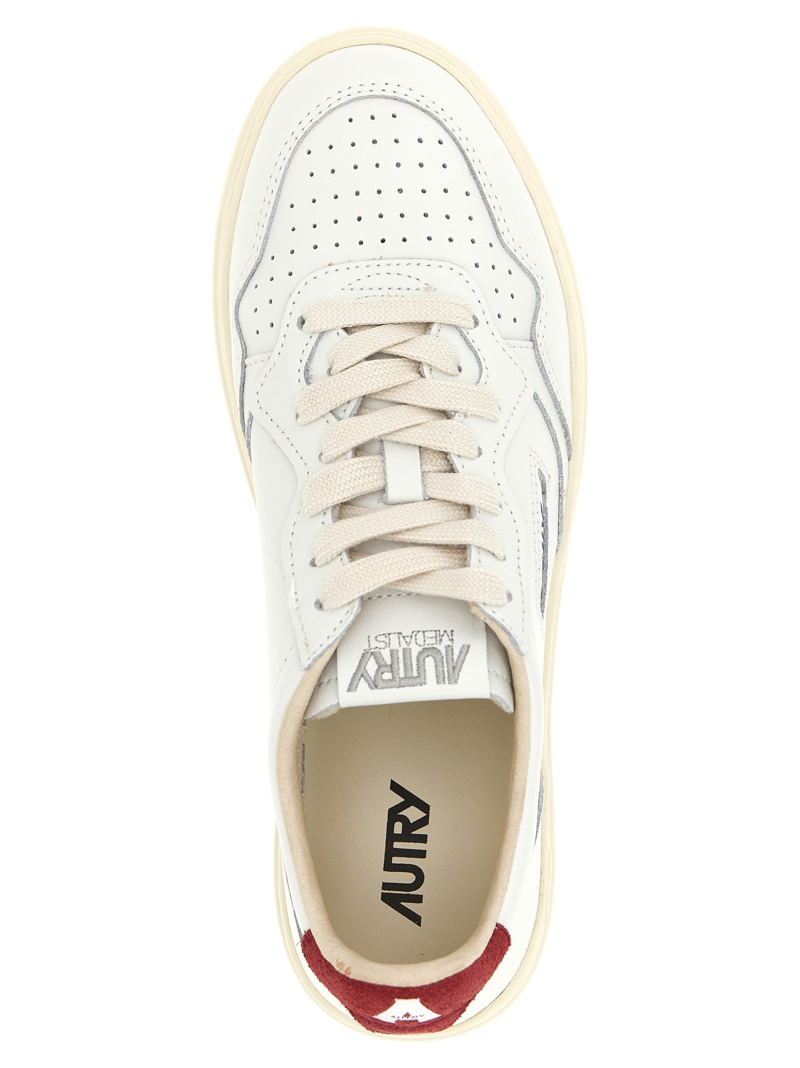 Bordeaux Cowhide Athletic Sneakers