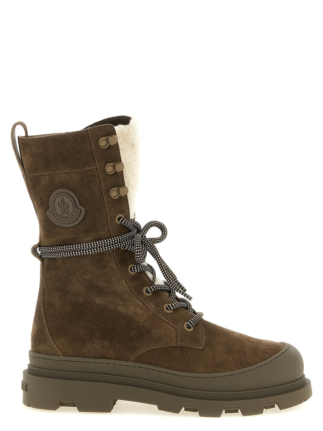 Brown Leather Lace-Up Boots