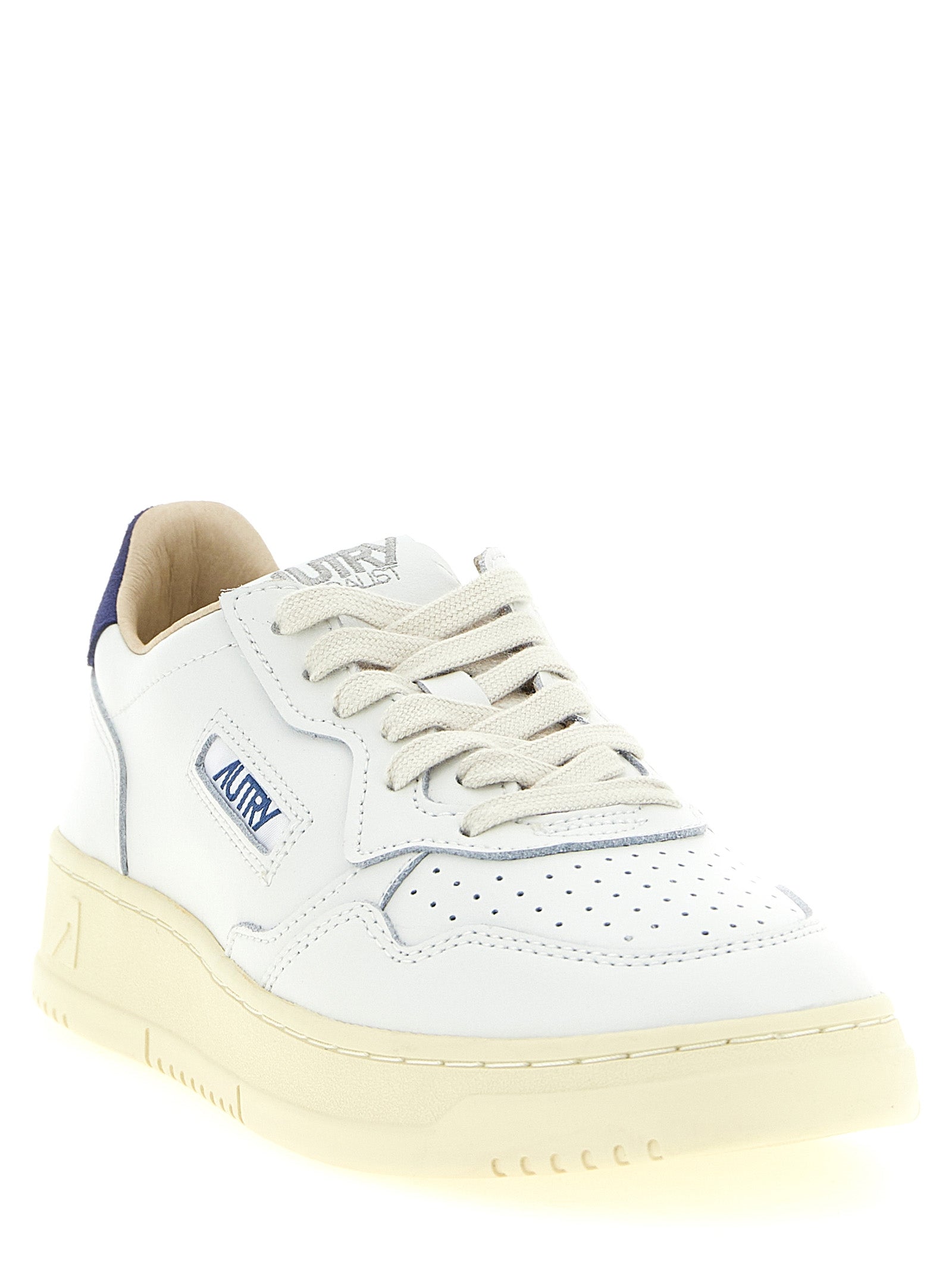 Blue Cowhide Athletic Sneakers