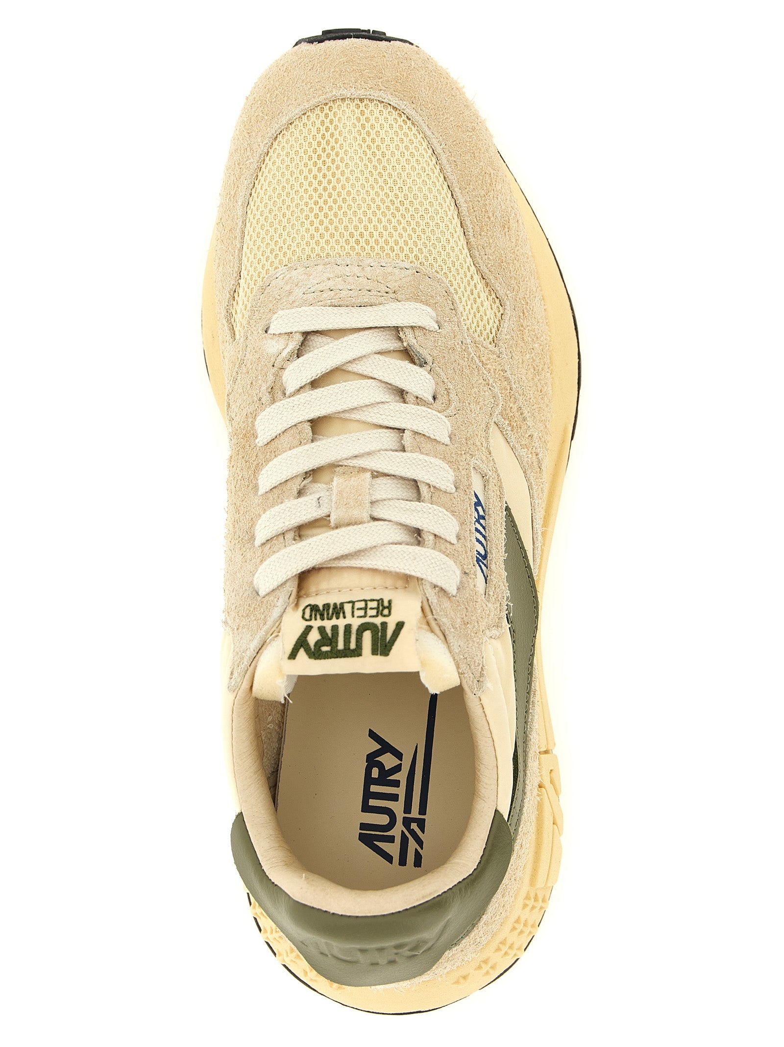 Bicolor Nylon Athletic Sneakers