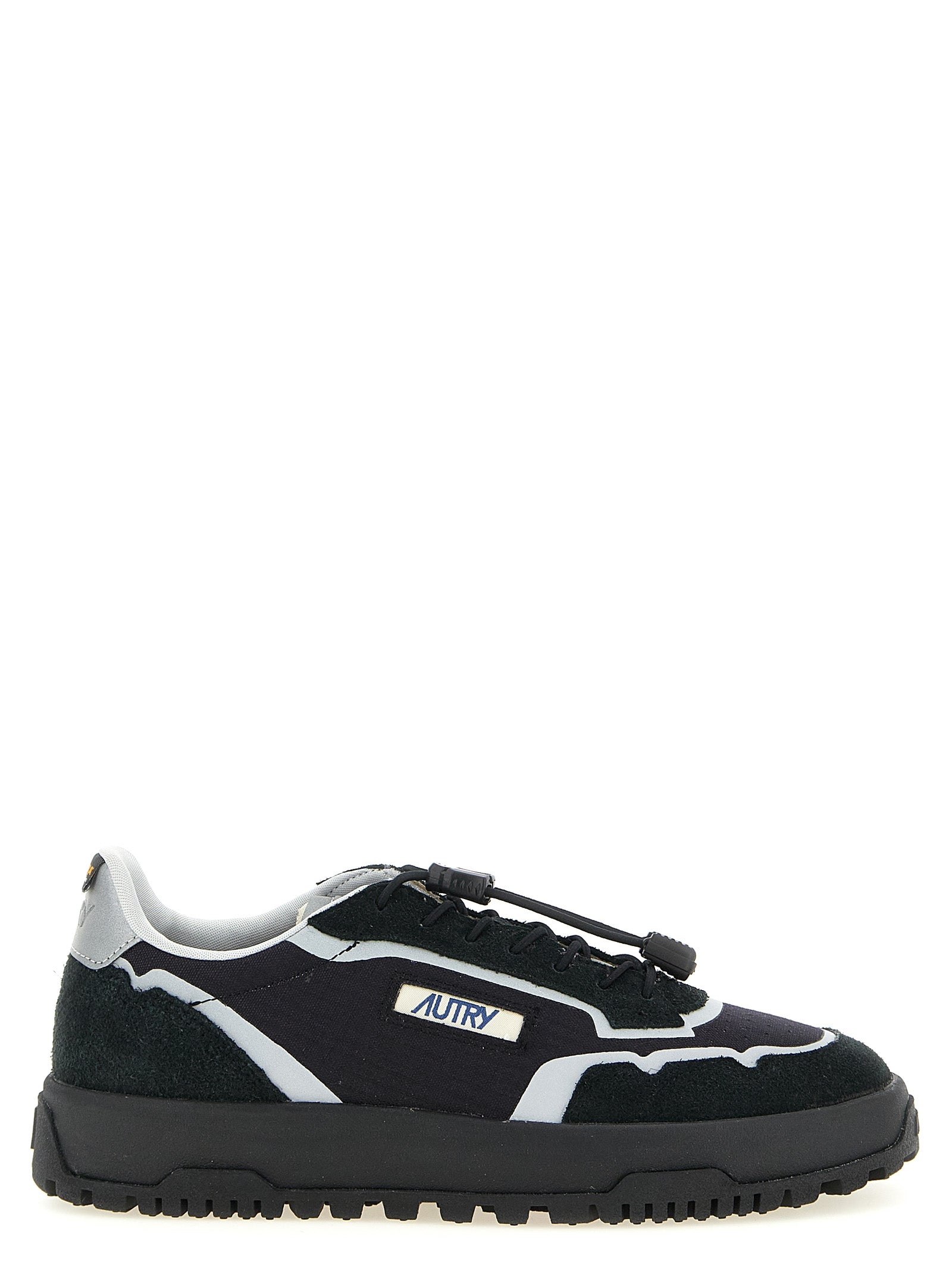 Black Nylon Athletic Sneakers