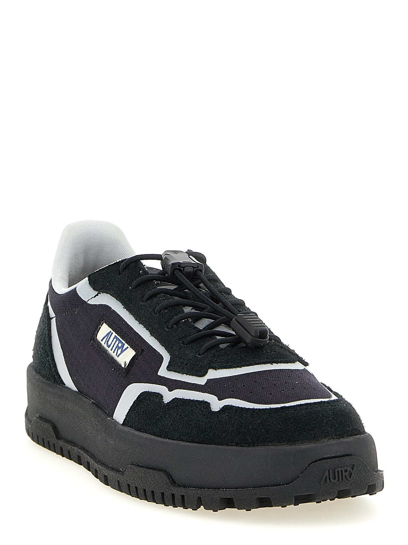Black Nylon Athletic Sneakers