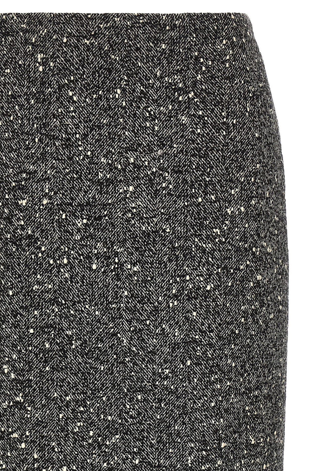 Bicolor Virgin Wool Midi Skirt