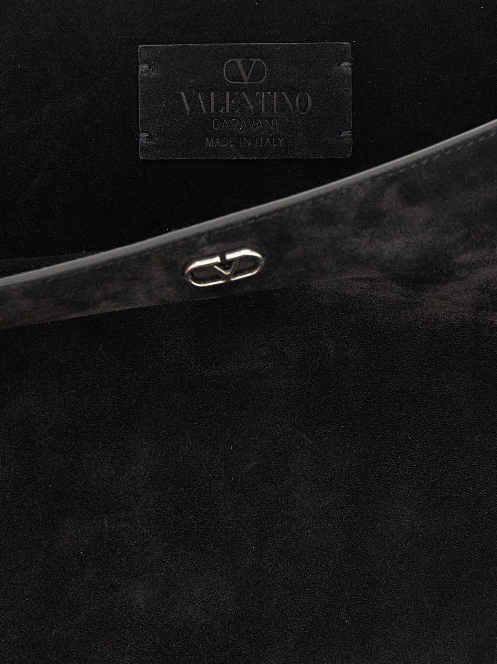 Black Calfskin Shoulder Bag