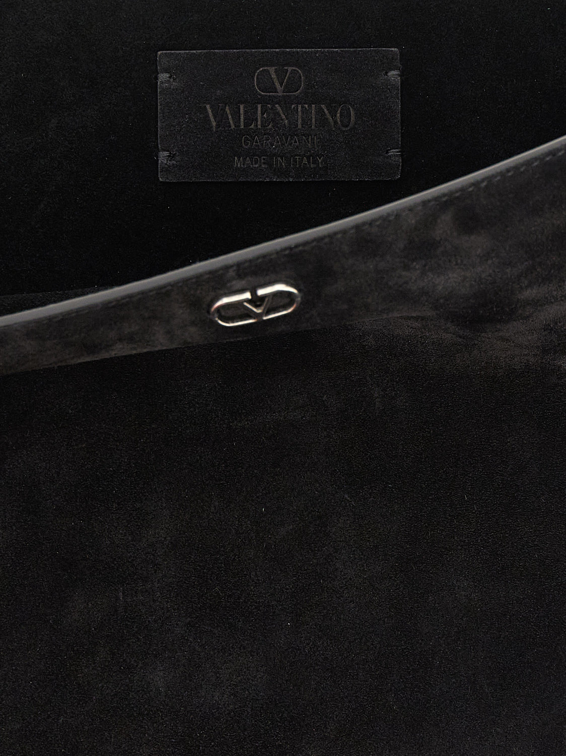 Black Calfskin Shoulder Bag