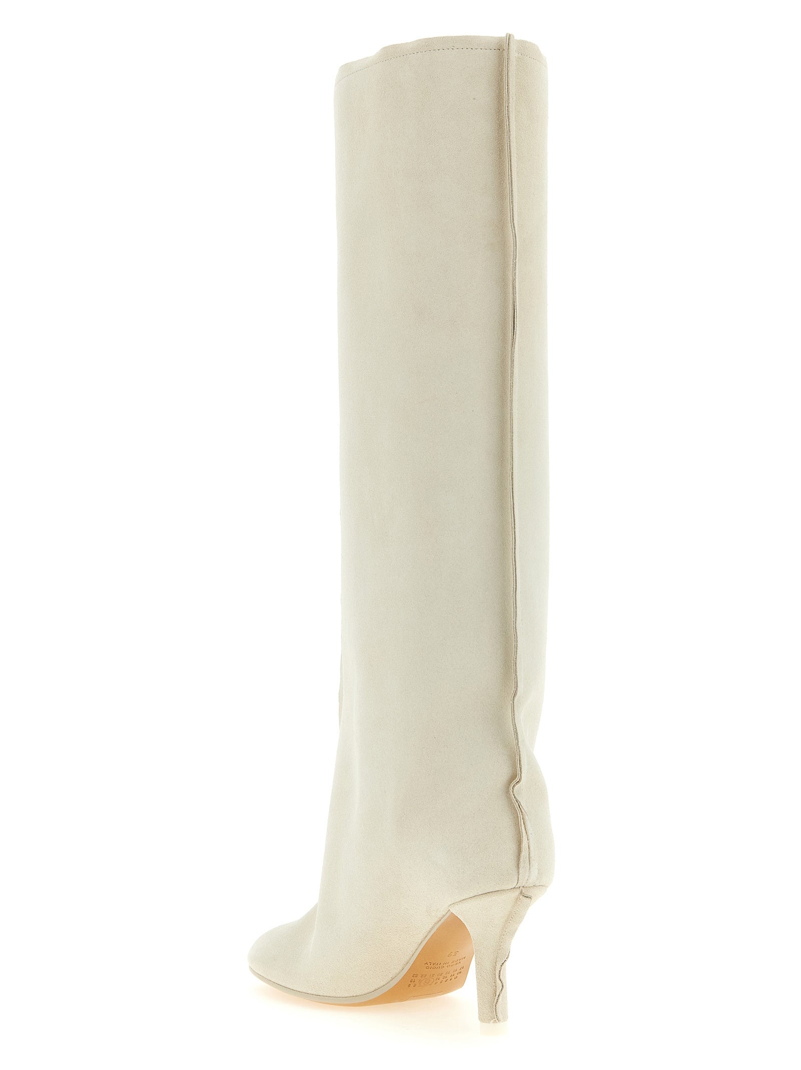 White Cowhide Over The Knee