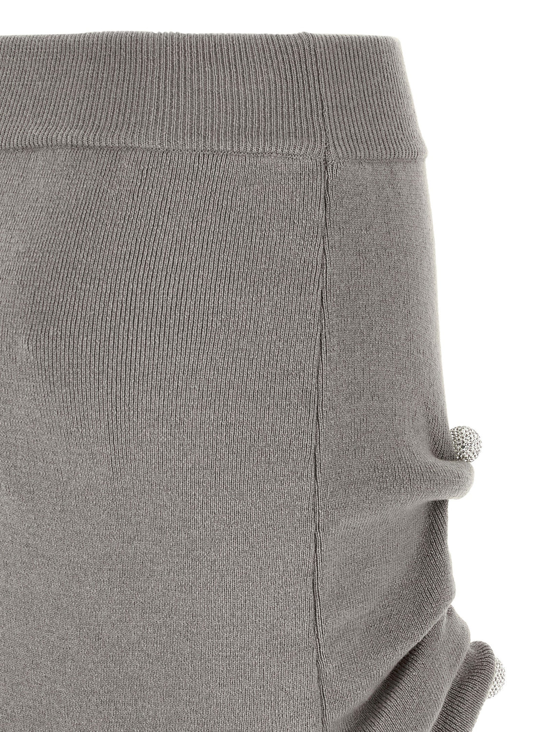 Gray Virgin Wool Long Skirt