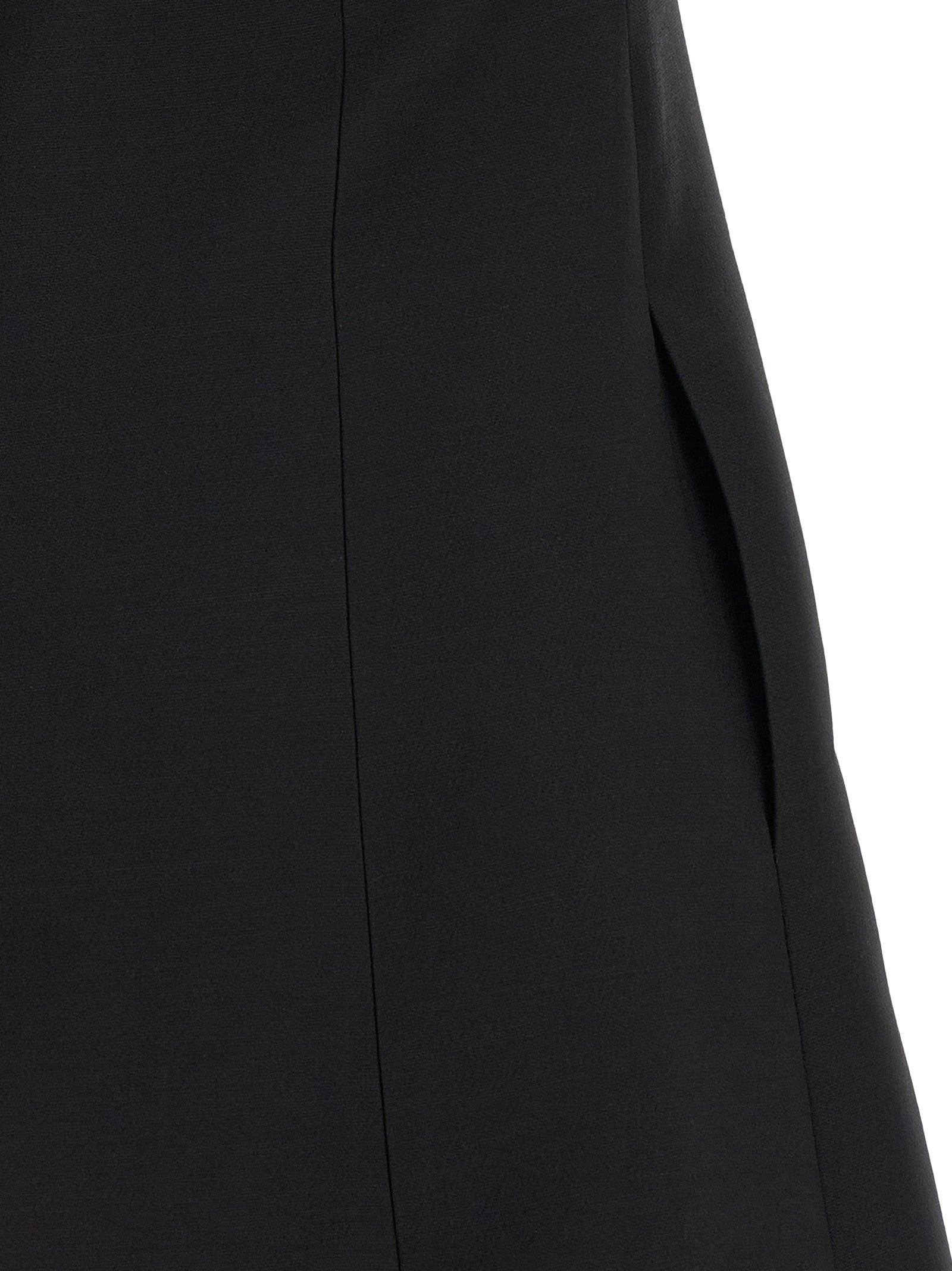 Black Virgin Wool Short Dress