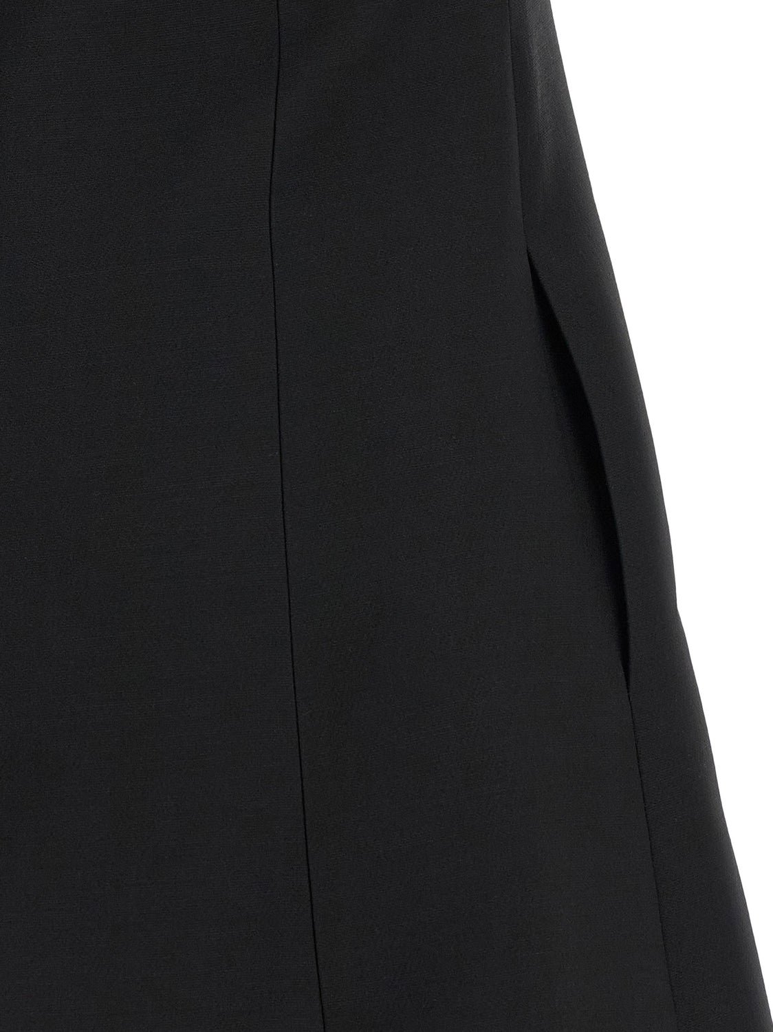 Black Virgin Wool Short Dress
