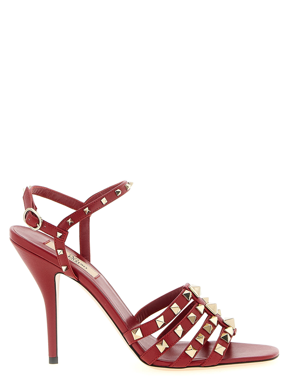 Multicolor Calfskin Stiletto Heel Sandals
