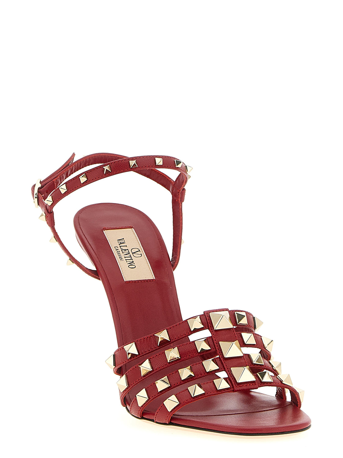 Multicolor Calfskin Stiletto Heel Sandals