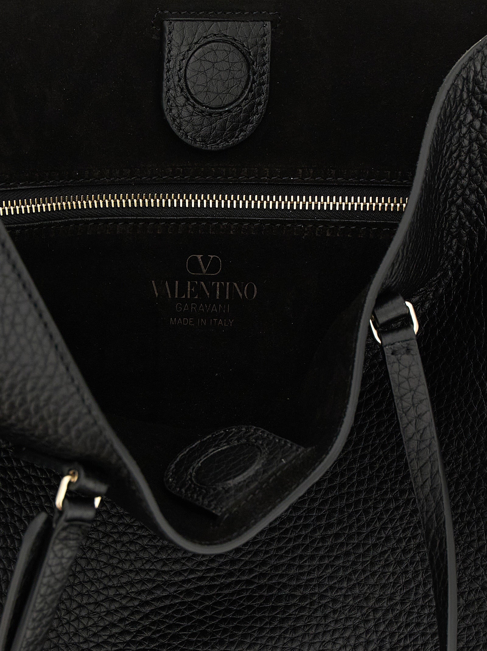 Black Calfskin Shoulder Bag