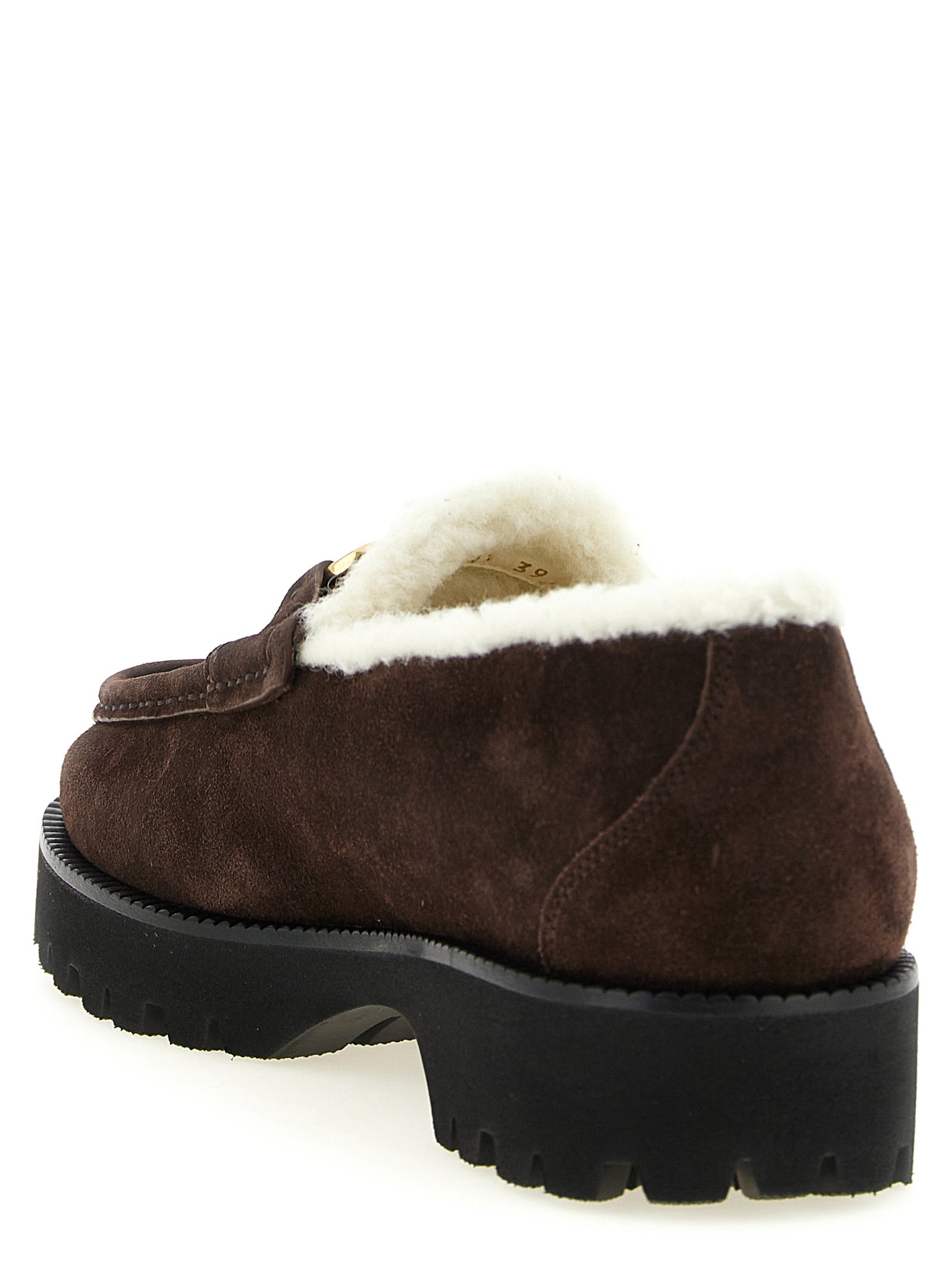 Brown Calfskin Slip-On Loafers