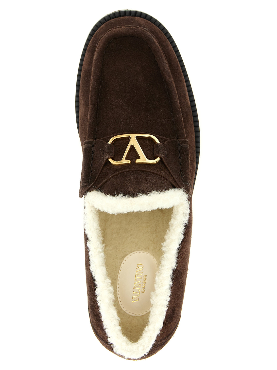 Brown Calfskin Slip-On Loafers