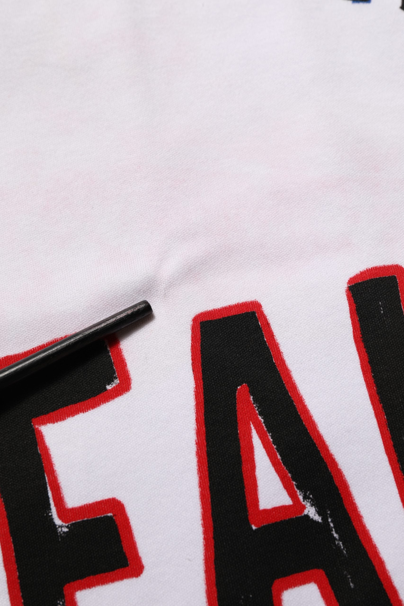 White Graphic Cotton Jersey Cropped T-shirt