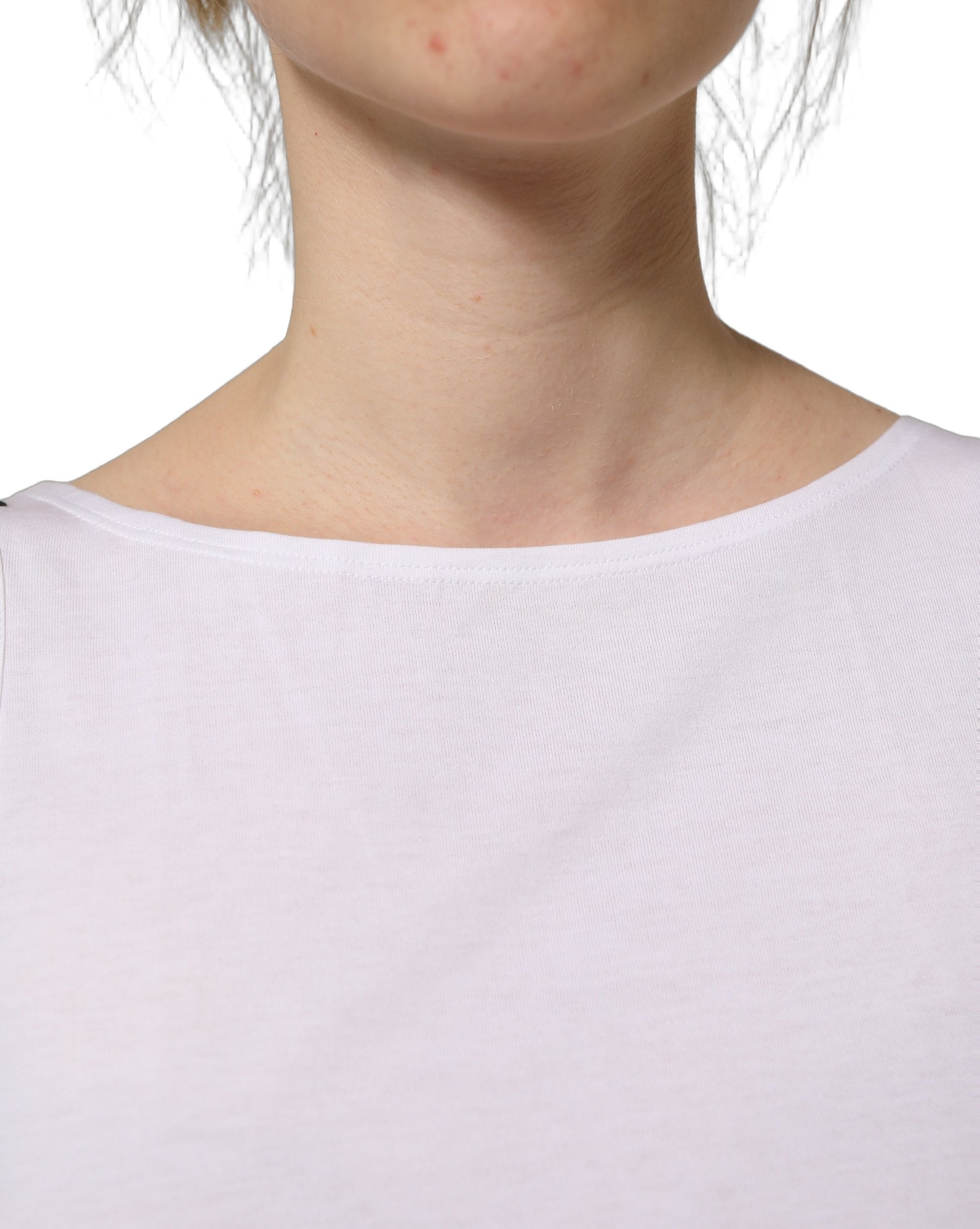 White Cotton Sleeveless Cropped Tank Top