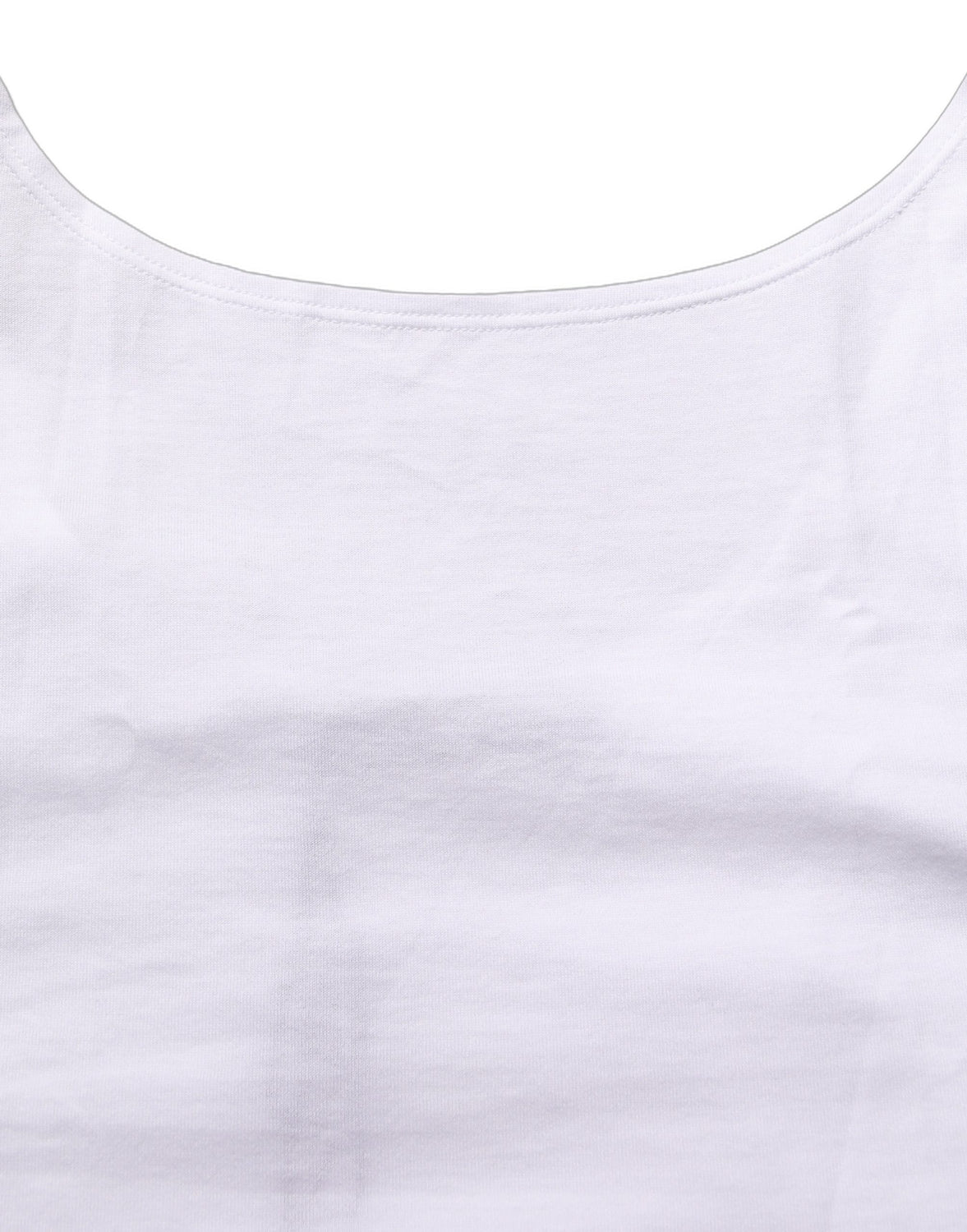 White Cotton Sleeveless Cropped Tank Top