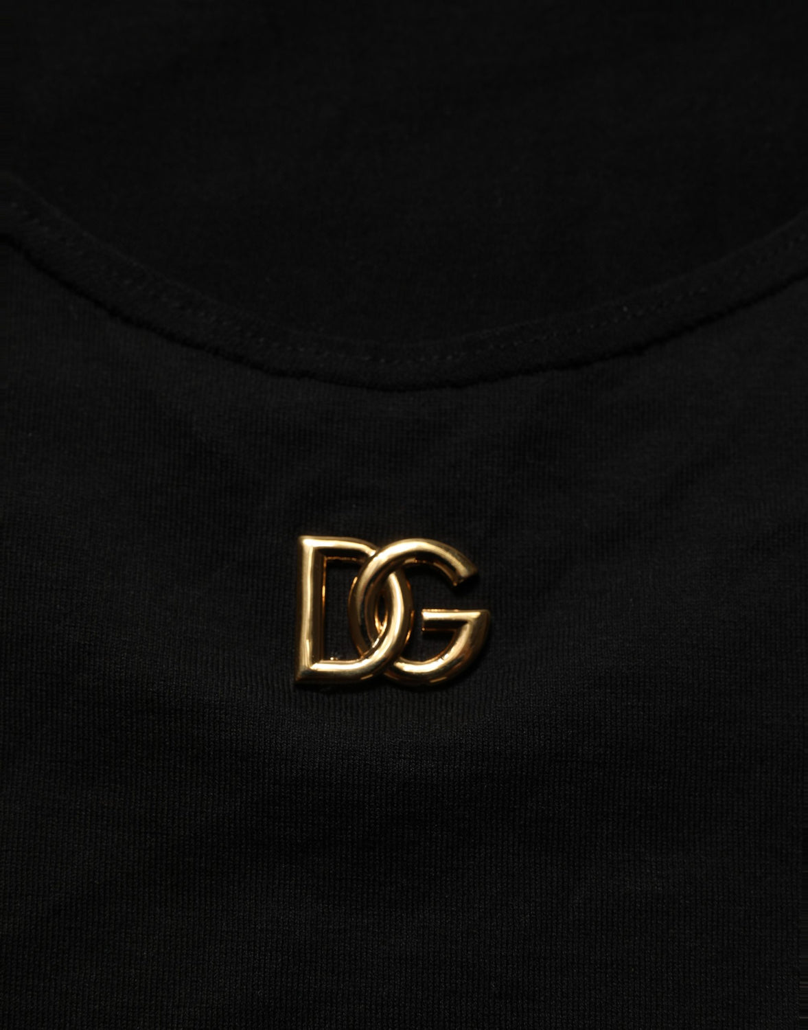 Black Gold DG Logo Cotton Sleeveless Tank Top
