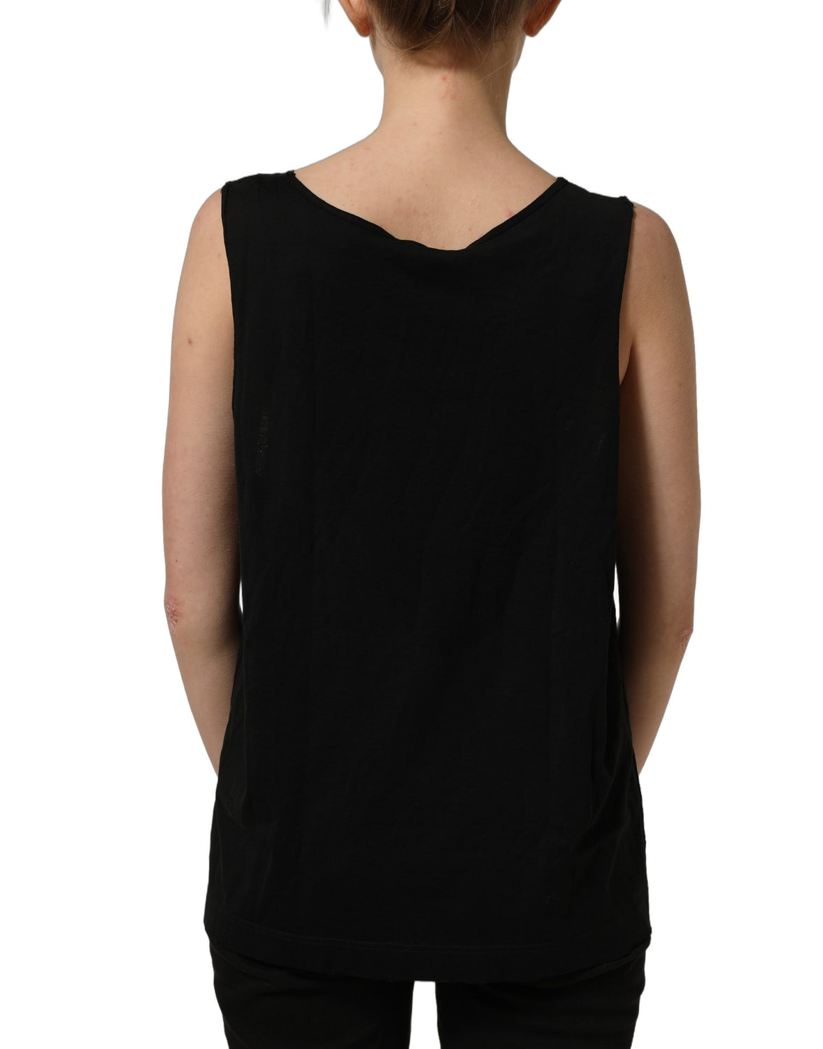 Black Gold DG Logo Cotton Sleeveless Tank Top
