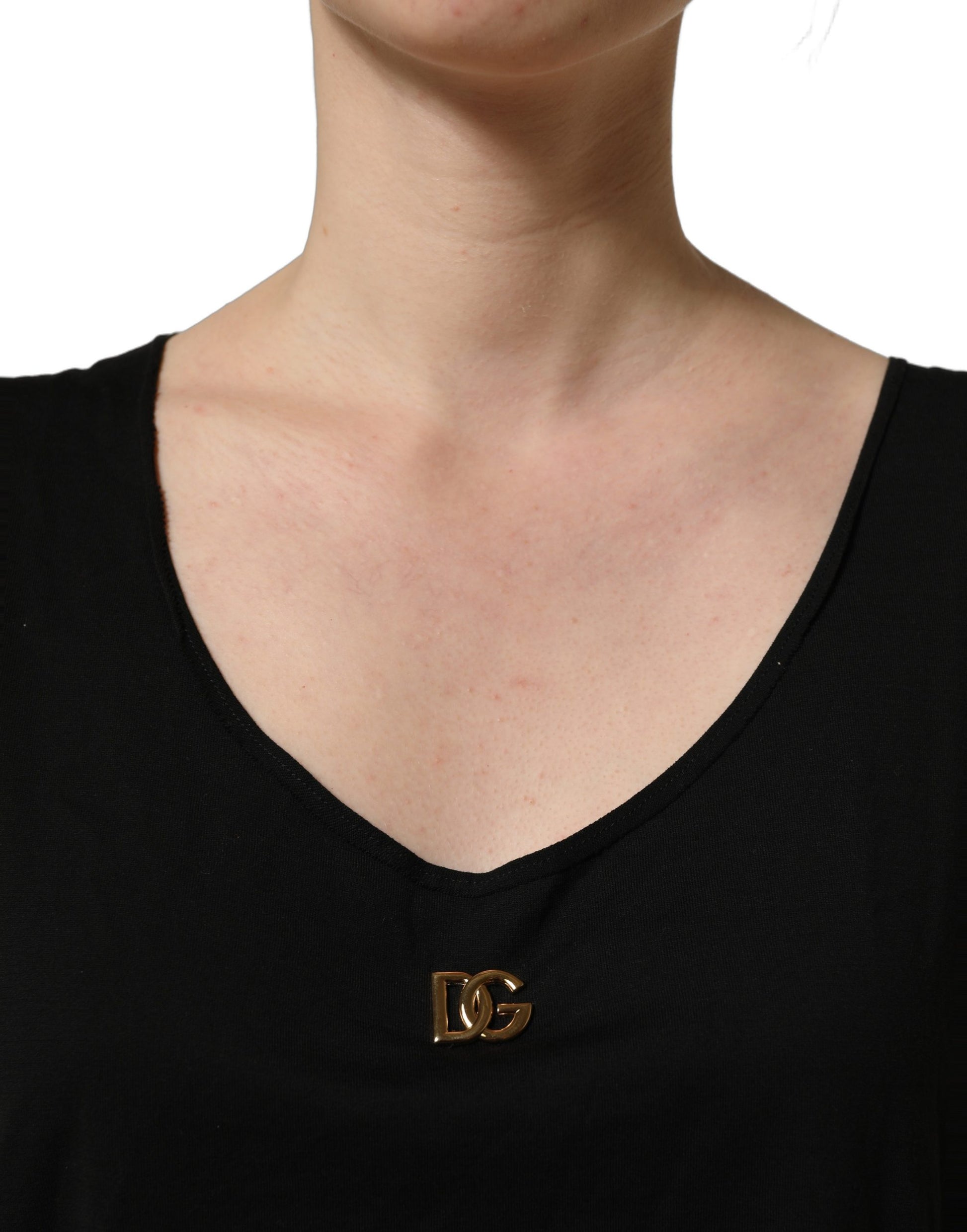 Black Gold DG Logo Cotton Sleeveless Tank Top