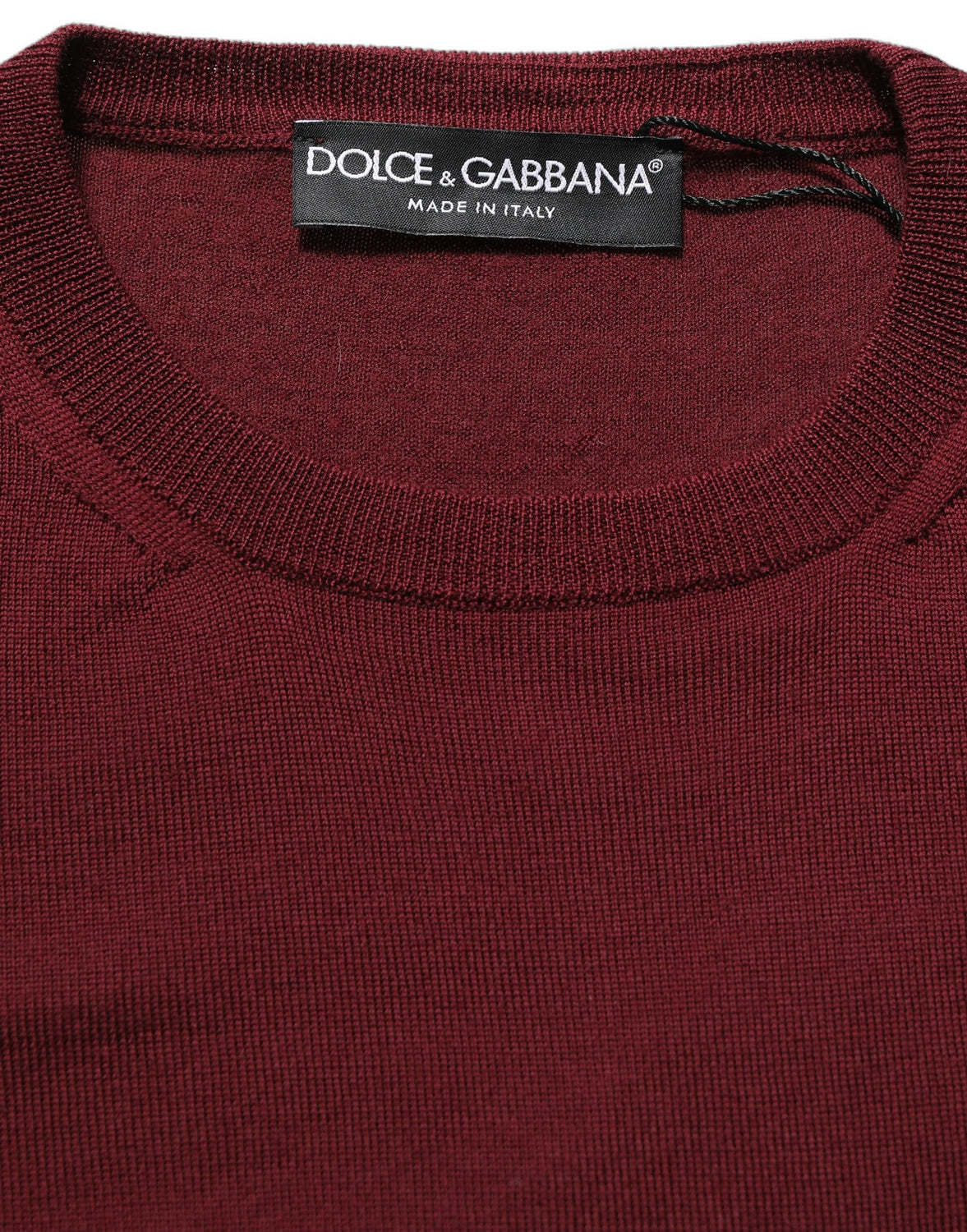 Maroon Wool Knitted CrewNeck Pullover Sweater