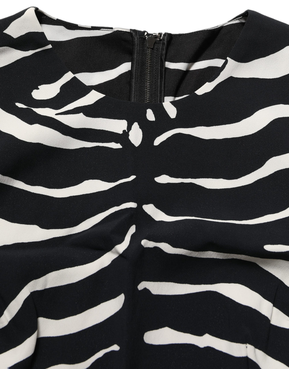 Black White Zebra Sleeveless Cropped Tank Top