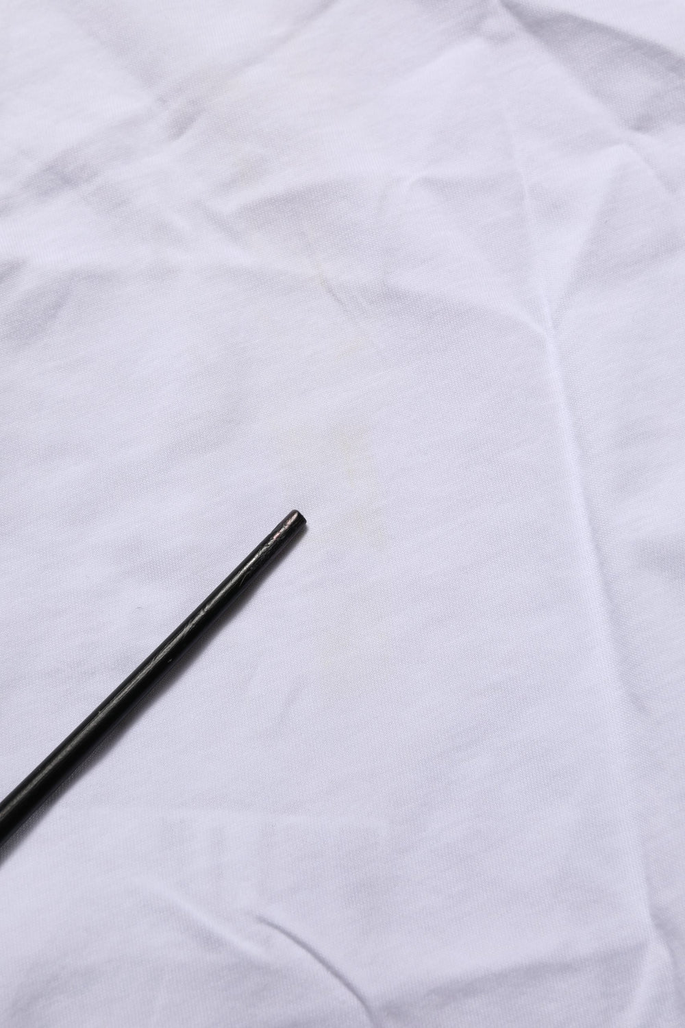 White Logo Patch Cotton Crew Neck T-shirt