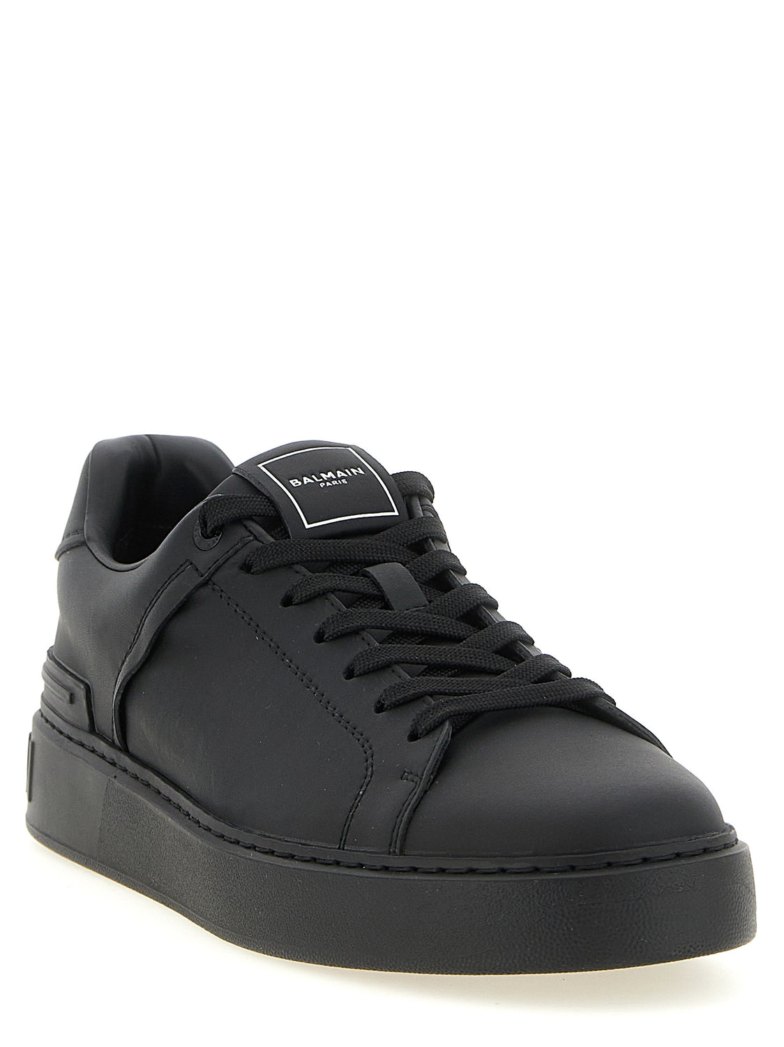 Black Calfskin Low Top Sneakers
