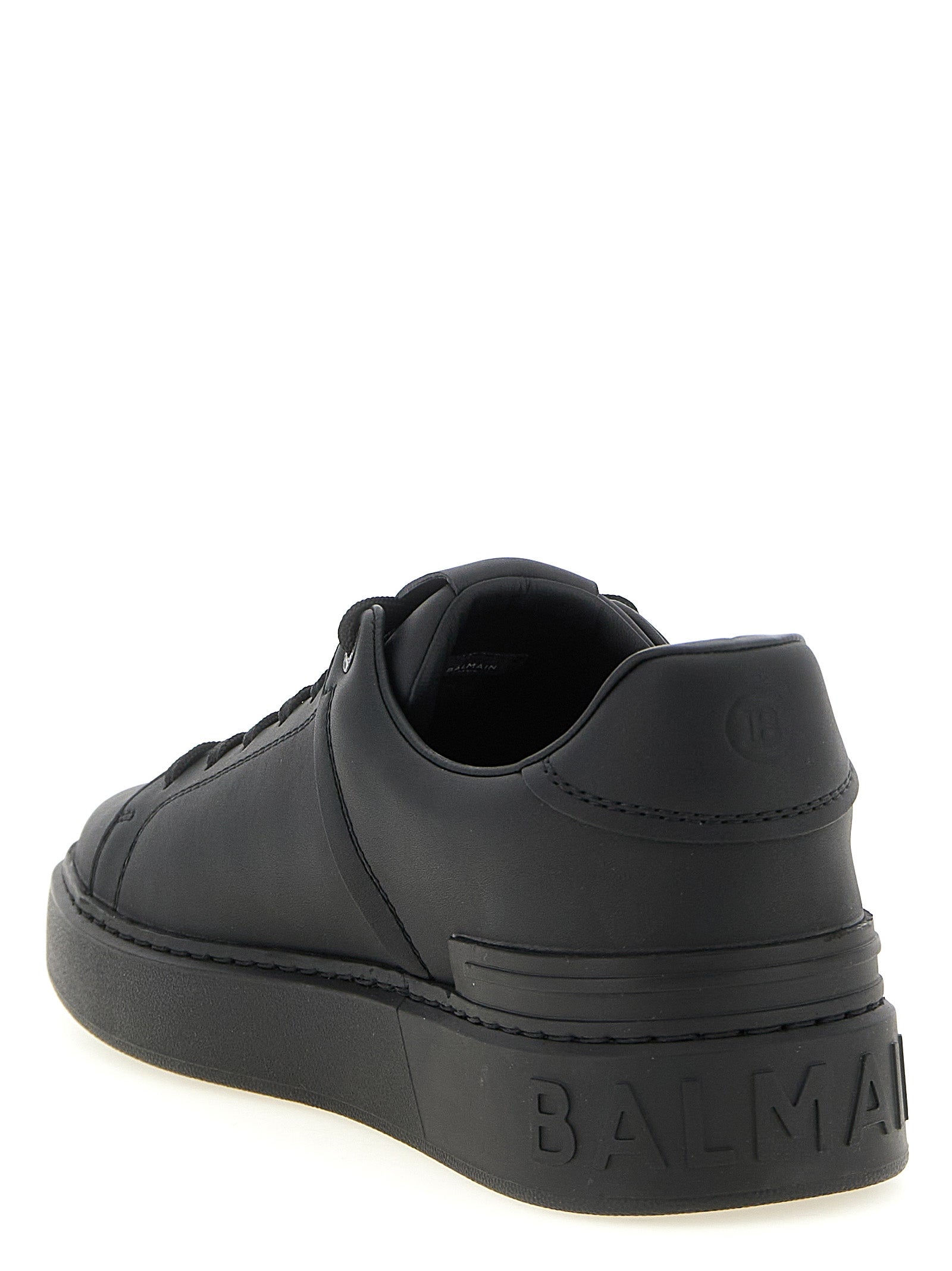 Black Calfskin Low Top Sneakers