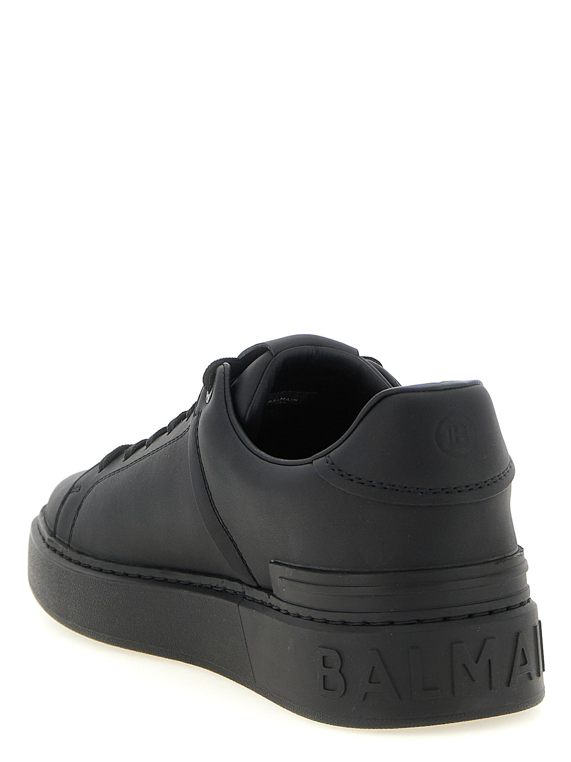 Black Calfskin Low Top Sneakers