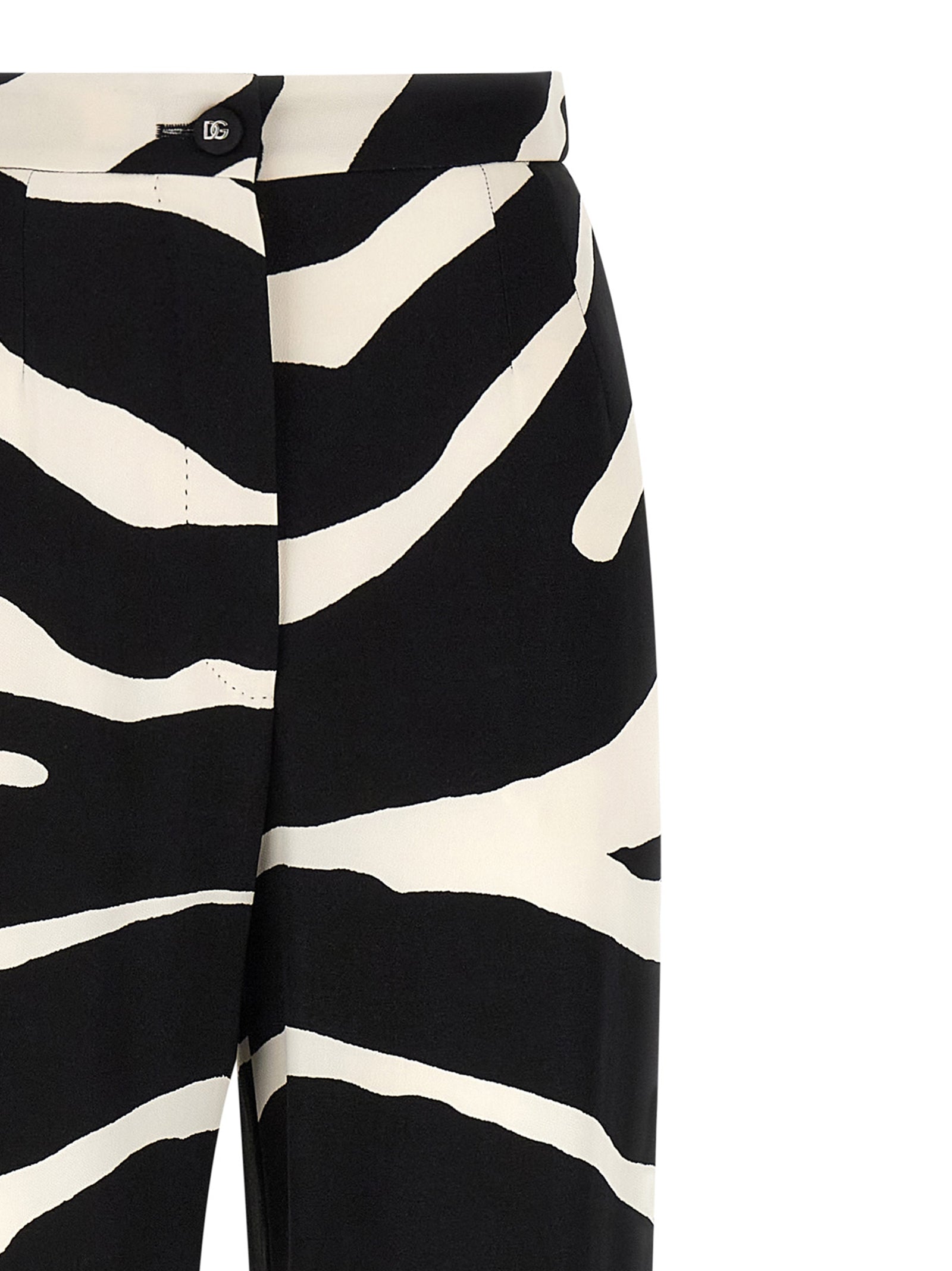 Bicolor Viscose Casual Pants
