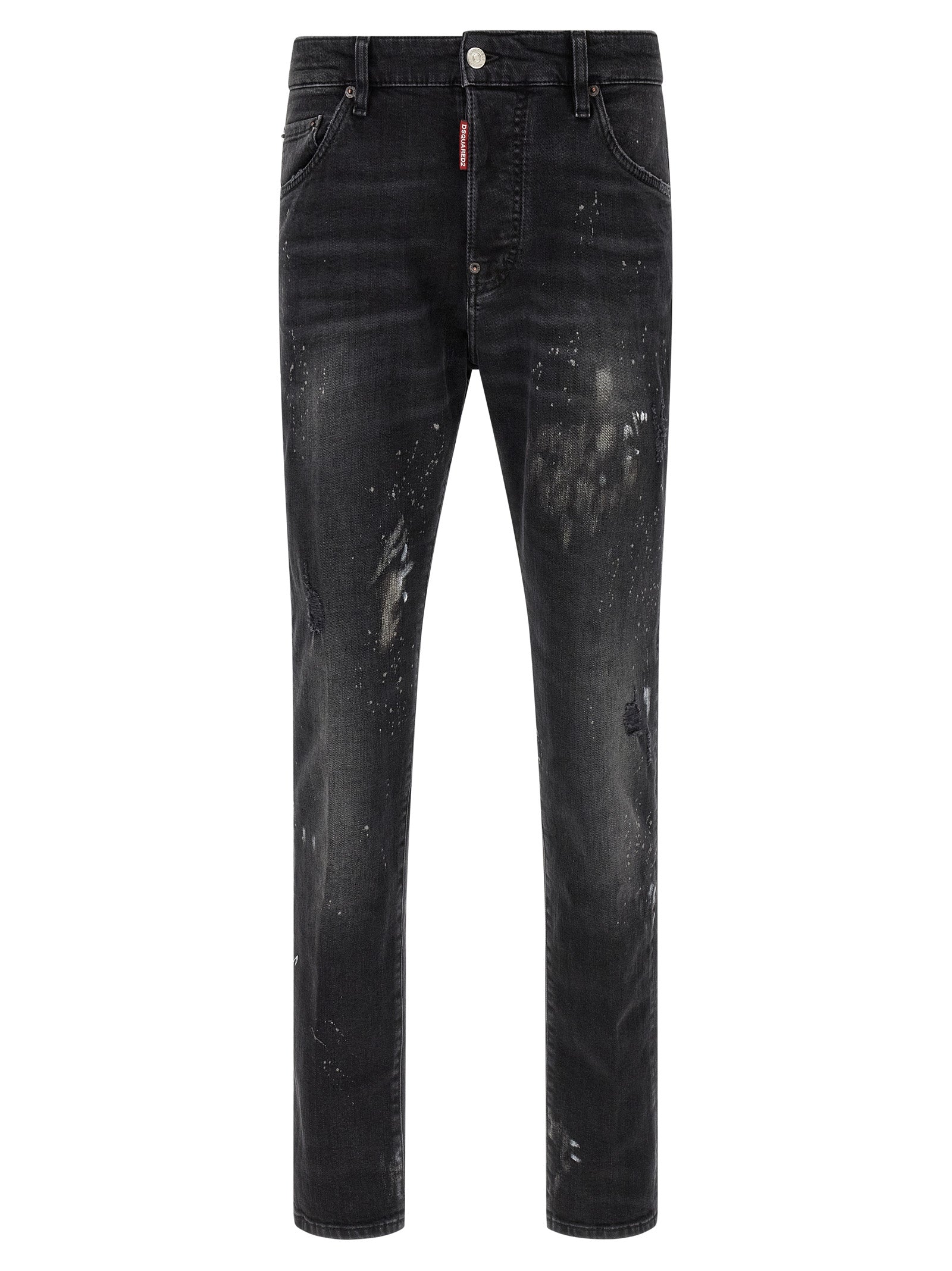 Black Cotton Slim Fit Jeans