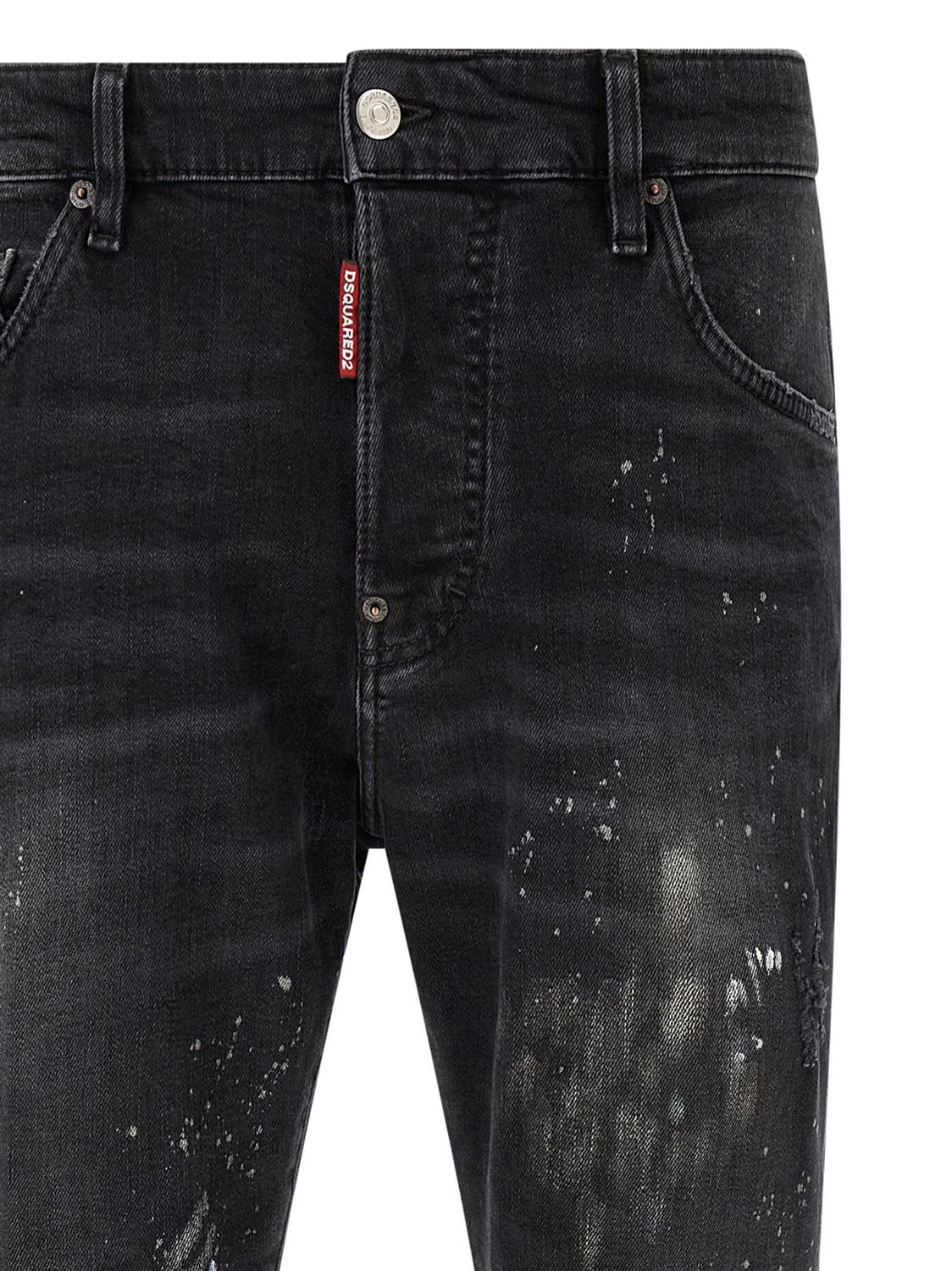 Black Cotton Slim Fit Jeans