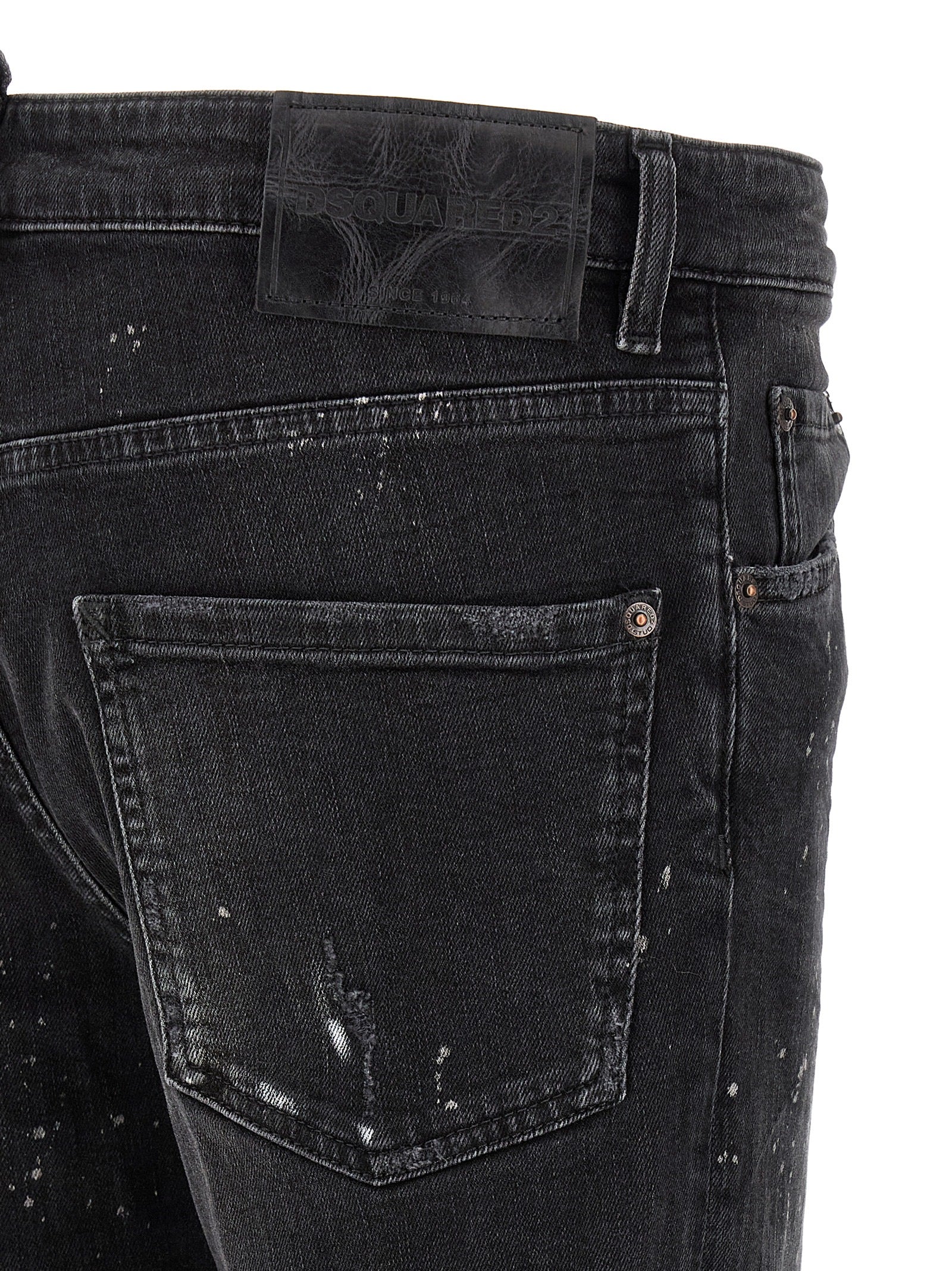Black Cotton Slim Fit Jeans