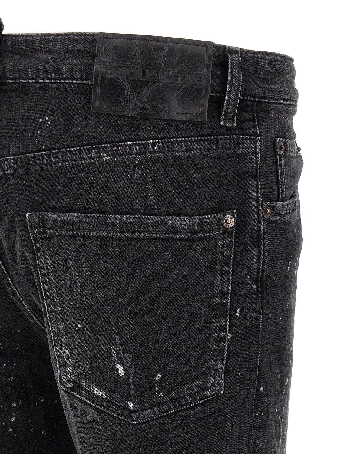 Black Cotton Slim Fit Jeans