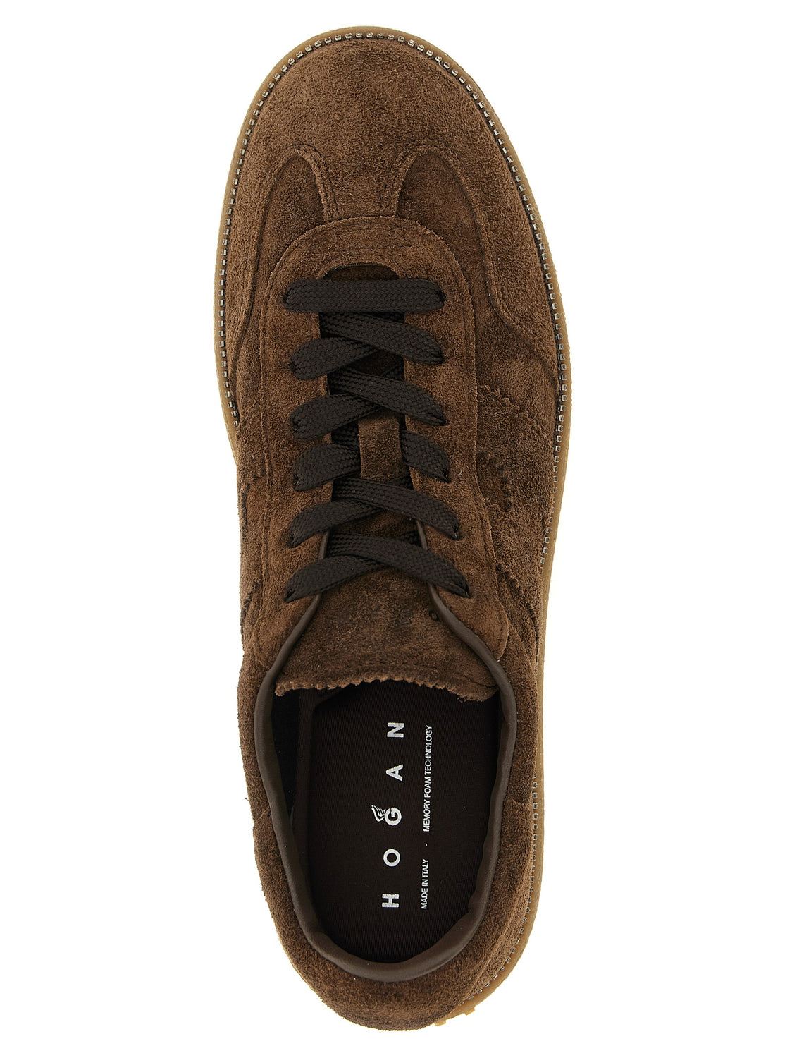 Brown Calfskin Platform Sneakers