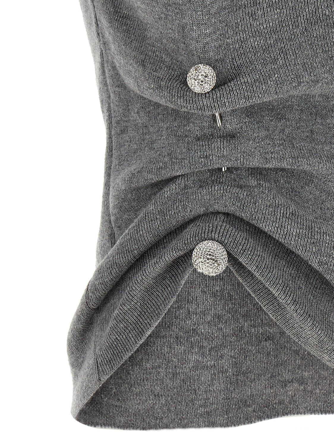 Gray Virgin Wool Sleeveles Sweater