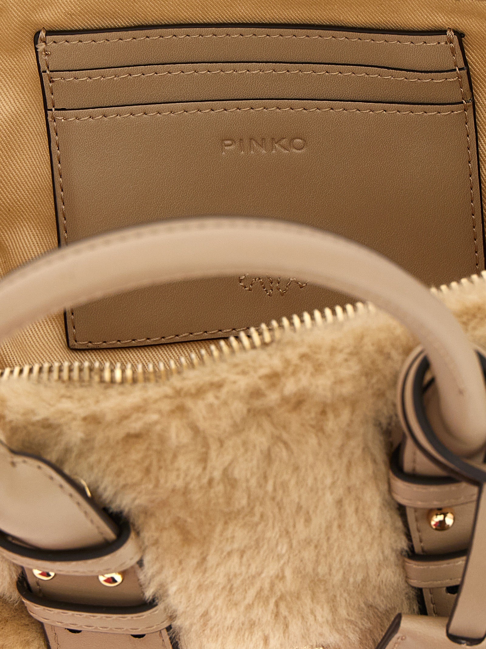 Gray Polyester Handbag