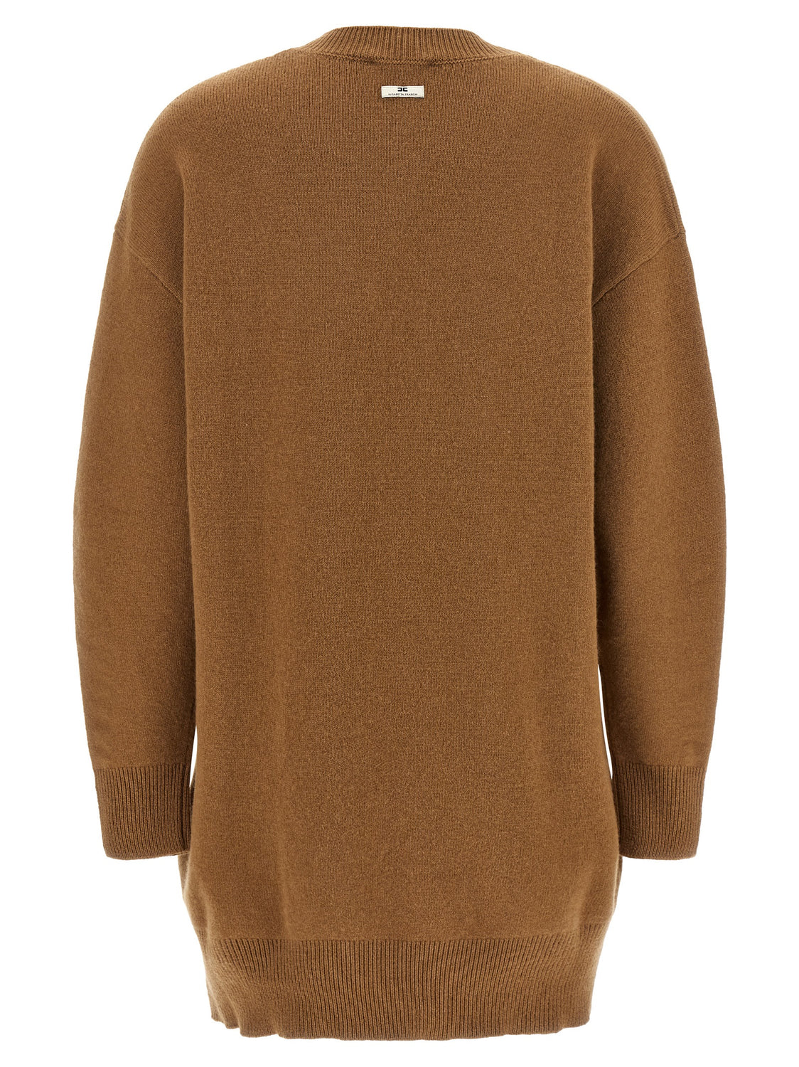 Brown Wool Short Dress