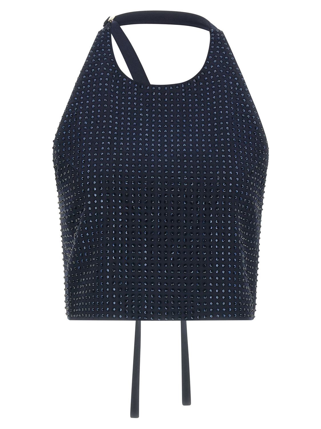 Blue Polyester Tank Tops
